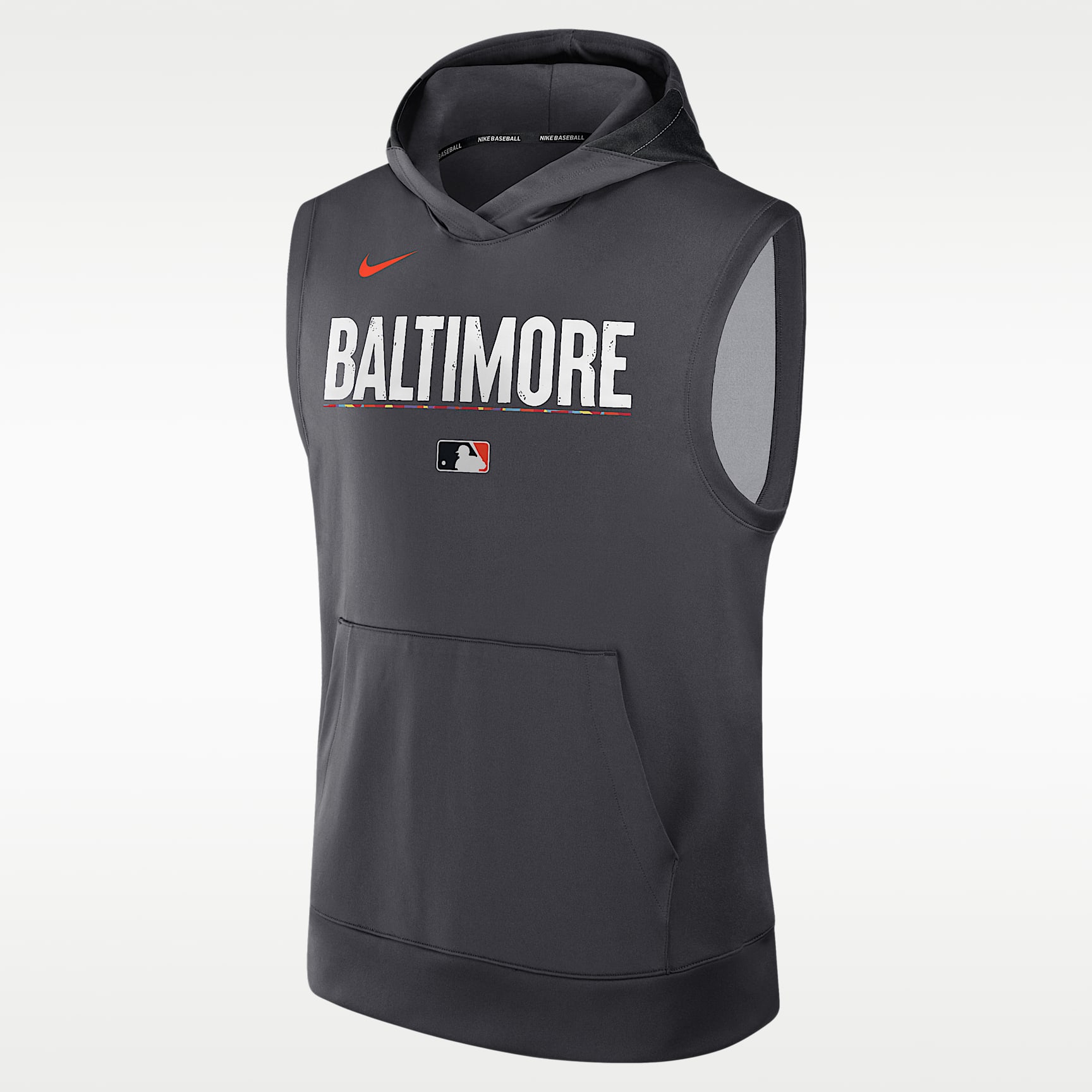 Baltimore Orioles Authentic Collection City Connect Men’s Nike Dri-FIT MLB Sleeveless Pullover Hoodie