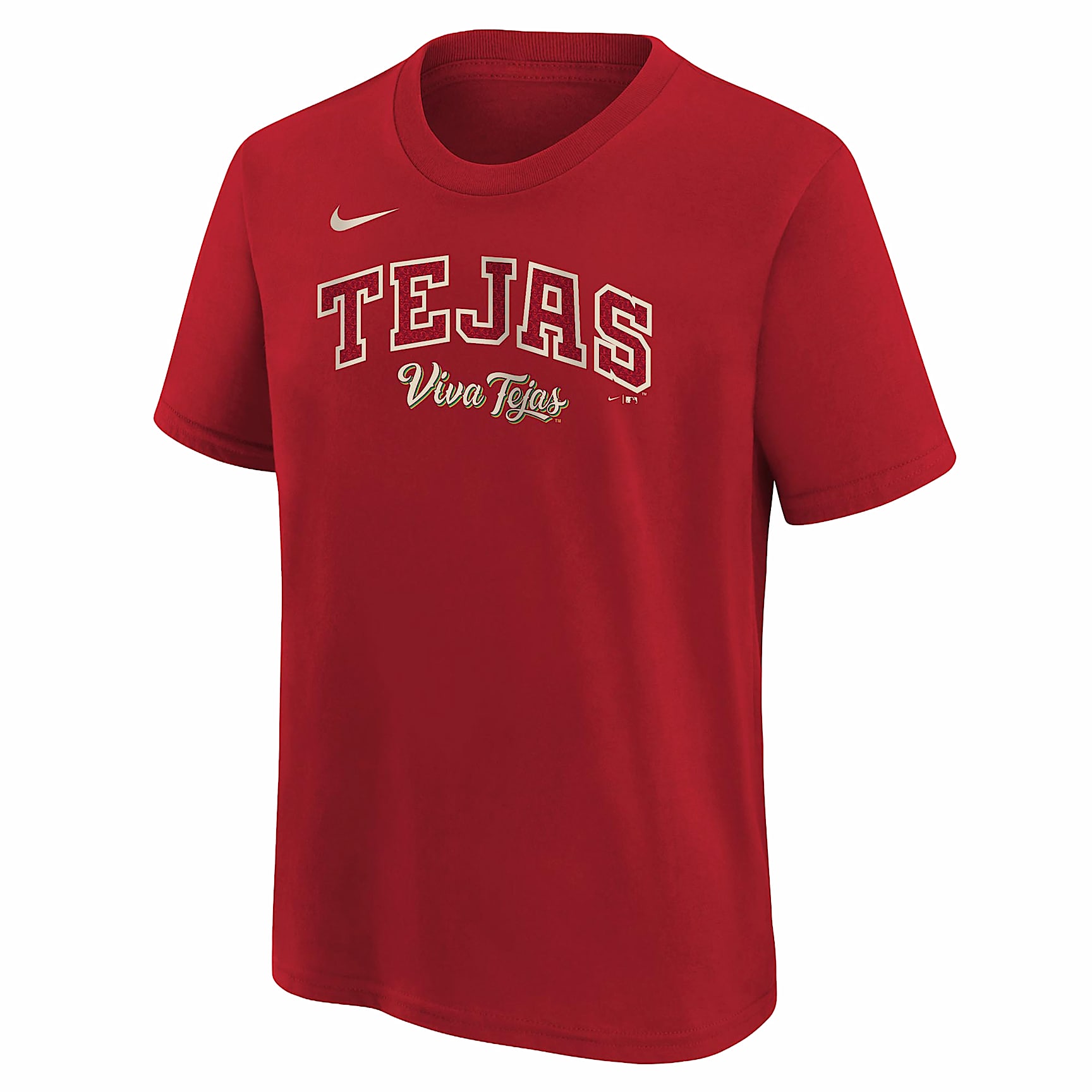 Playera Nike de la MLB para niños talla grande Texas Rangers City Connect Wordmark