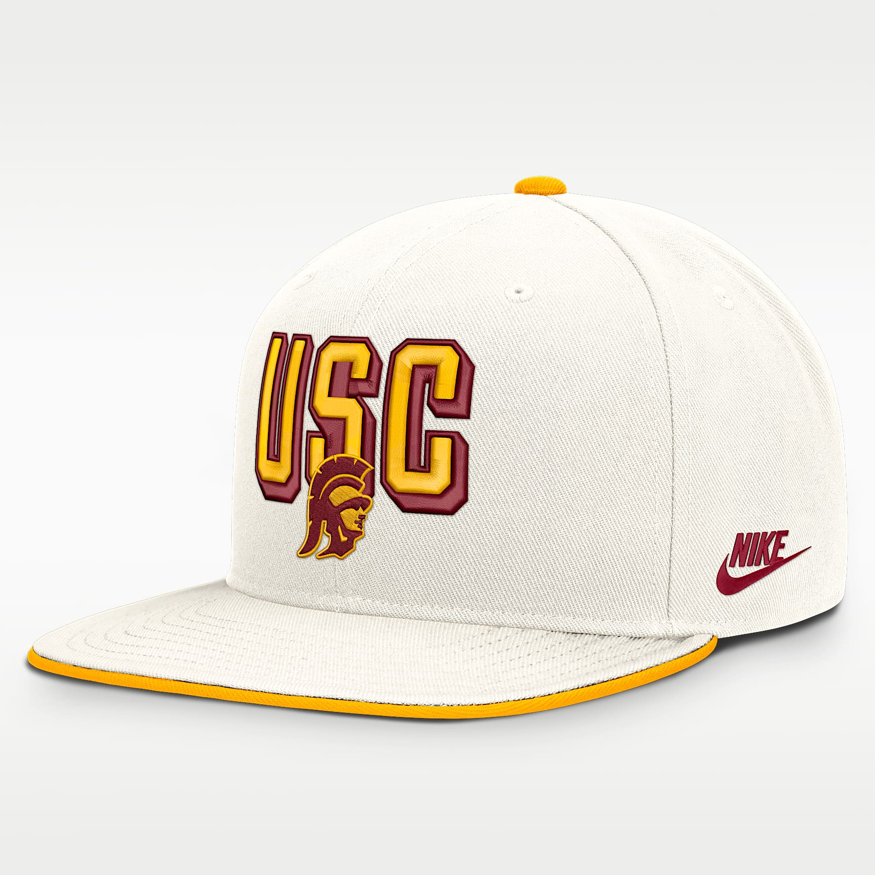 Gorra universitaria Nike Dri-FIT ajustable para hombre USC Legacy Letter & Mascot Pro