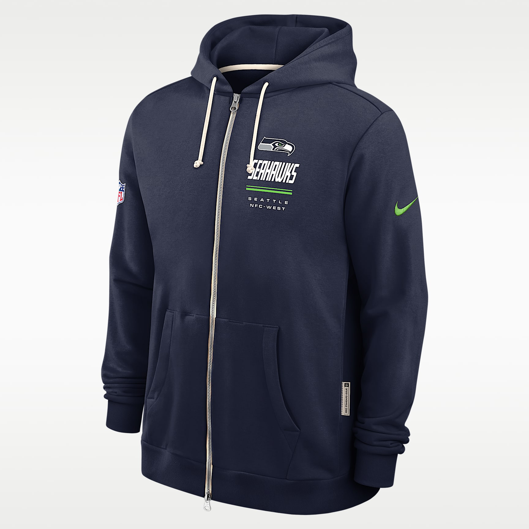 Seattle Seahawks Sideline Standard Issue Men's Nike Dri-FIT NFL Full-Zip Hoodie