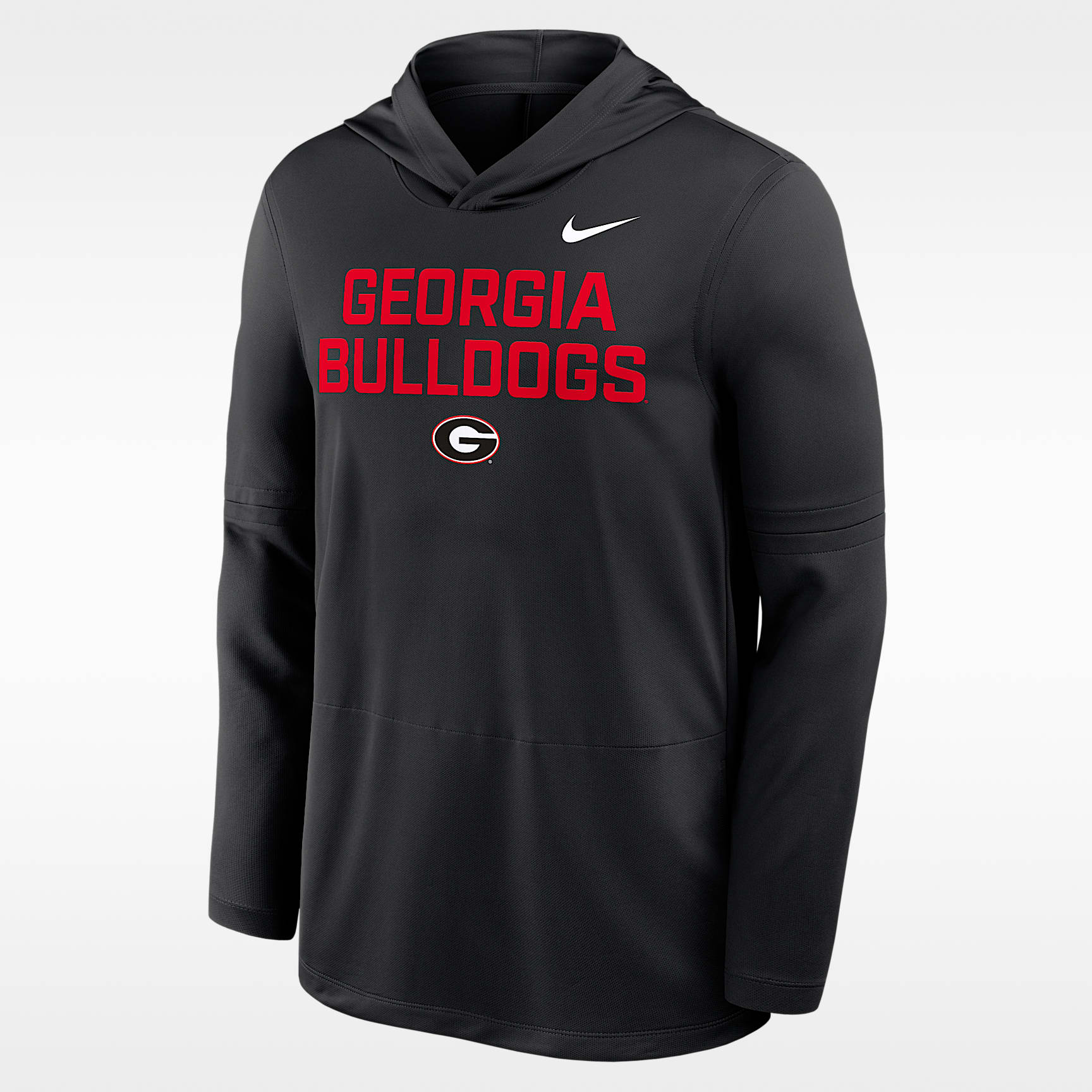 Playera de manga larga universitaria Nike Dri-FIT con gorro para hombre Georgia Sideline