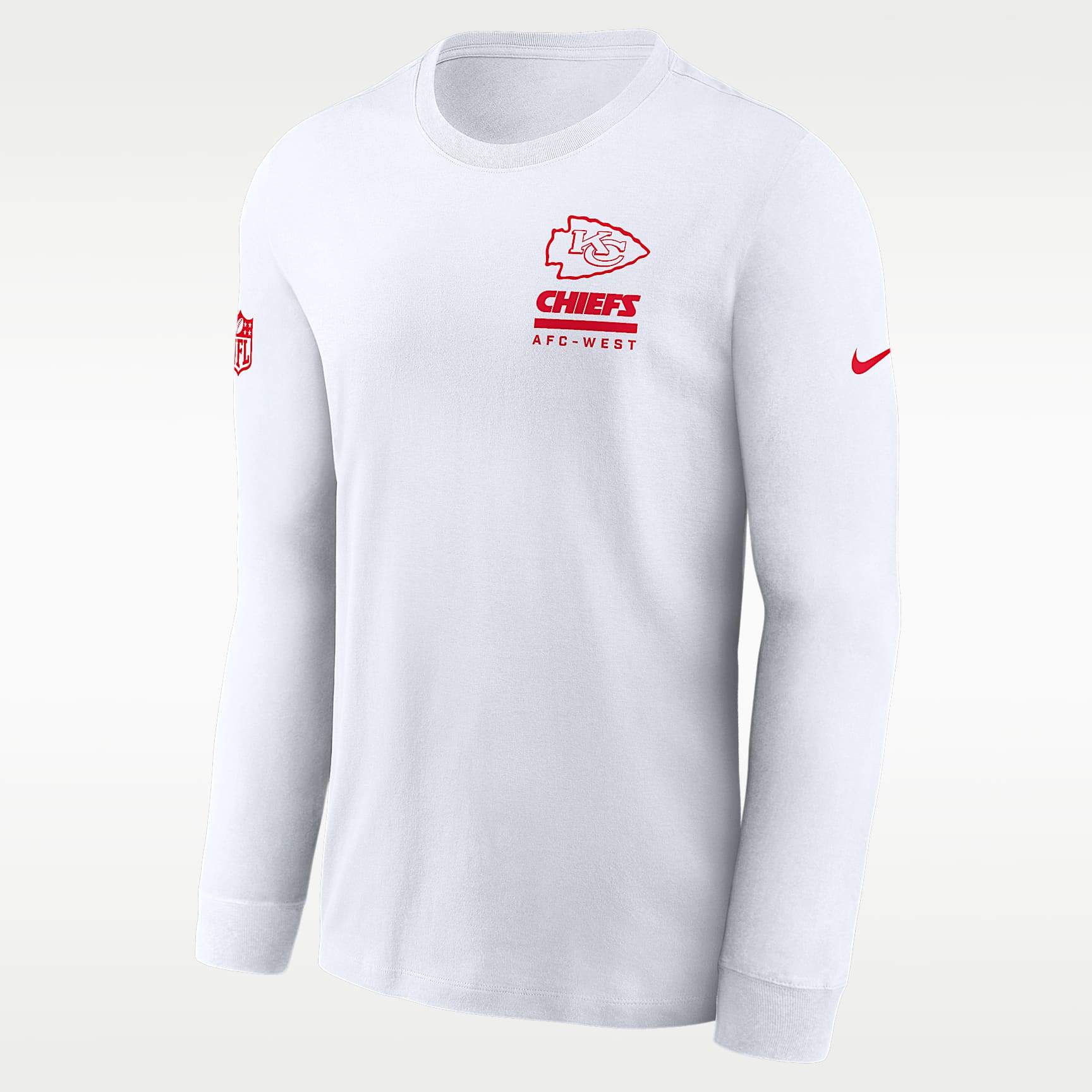 Playera de manga larga Nike Dri-FIT de la NFL para hombre Kansas City Chiefs Sideline Team Issue