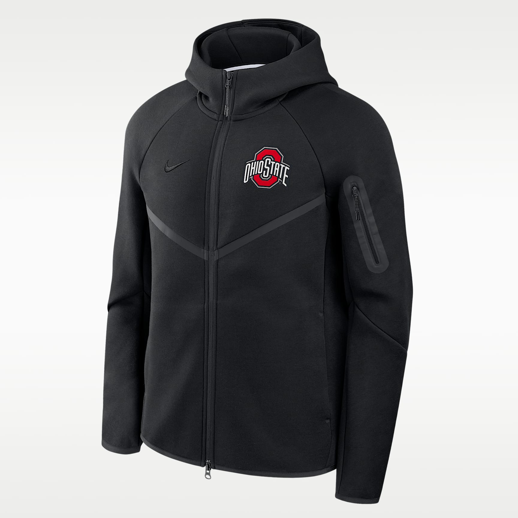 Chamarra universitaria Nike con gorro de cierre completo para hombre Ohio State Tech Fleece Windrunner