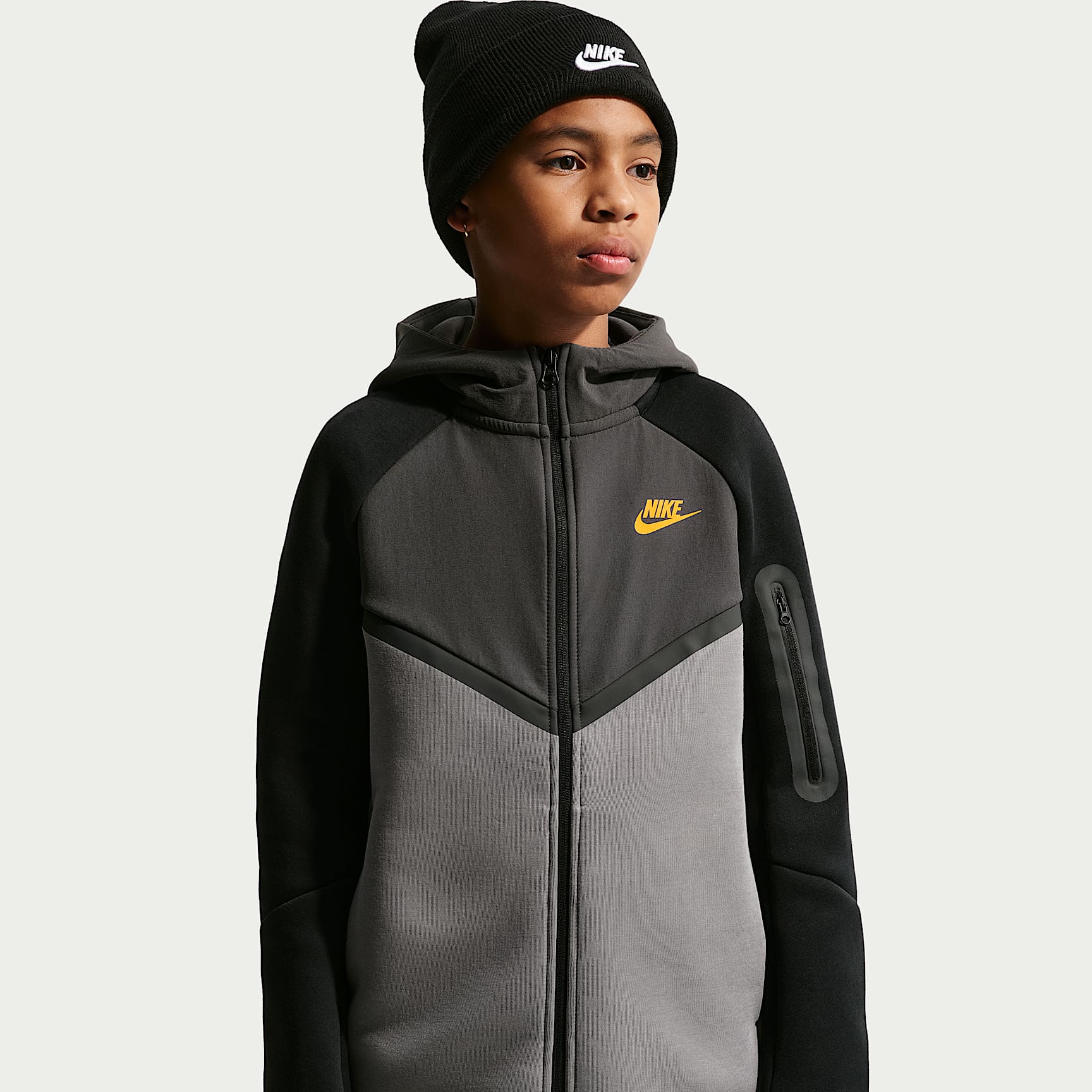 Sweat à capuche et zip Nike Sportswear Tech Fleece pour ado