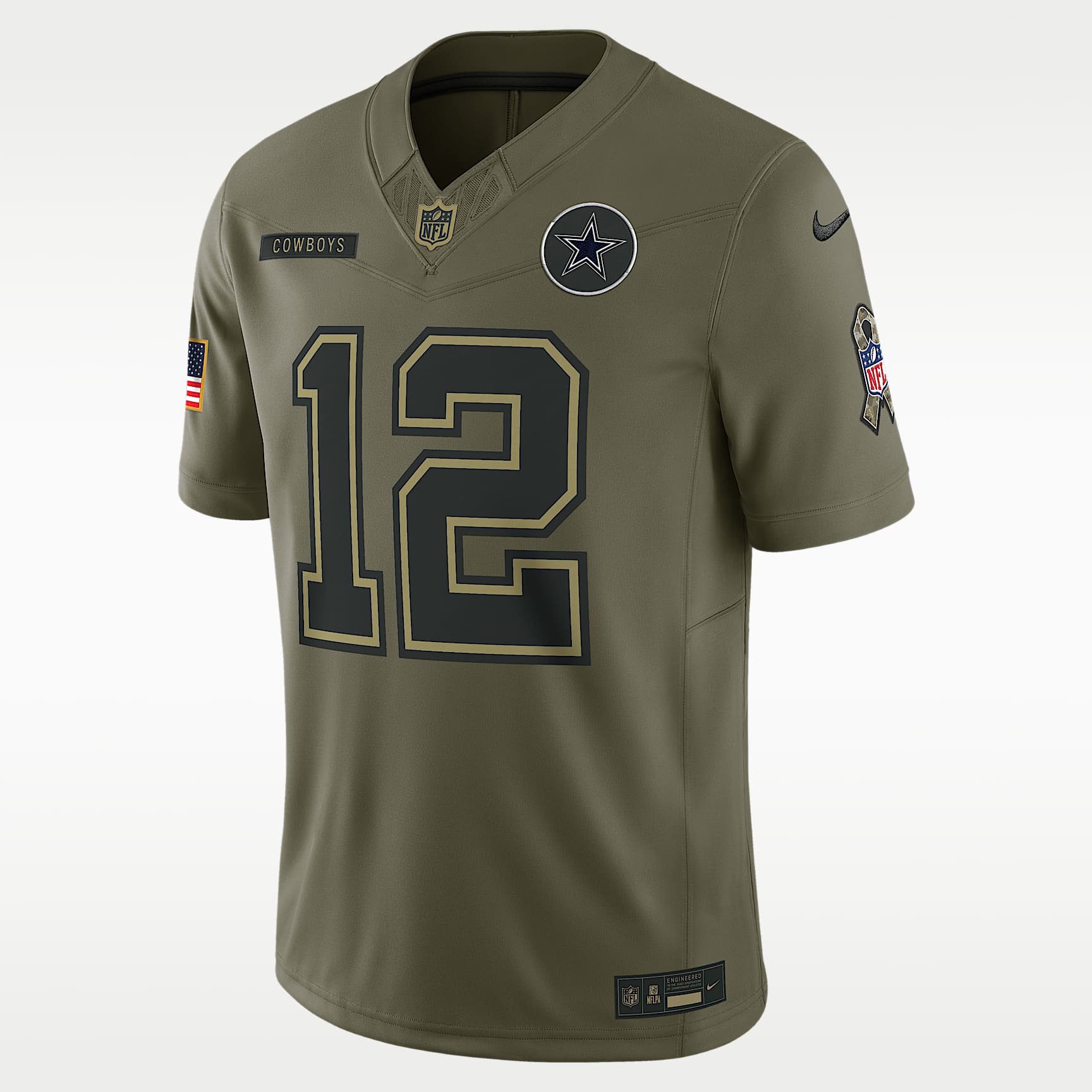 Roger Staubach Dallas Cowboys Salute to Service Retired Men's Nike Dri-FIT NFL Limited Jersey