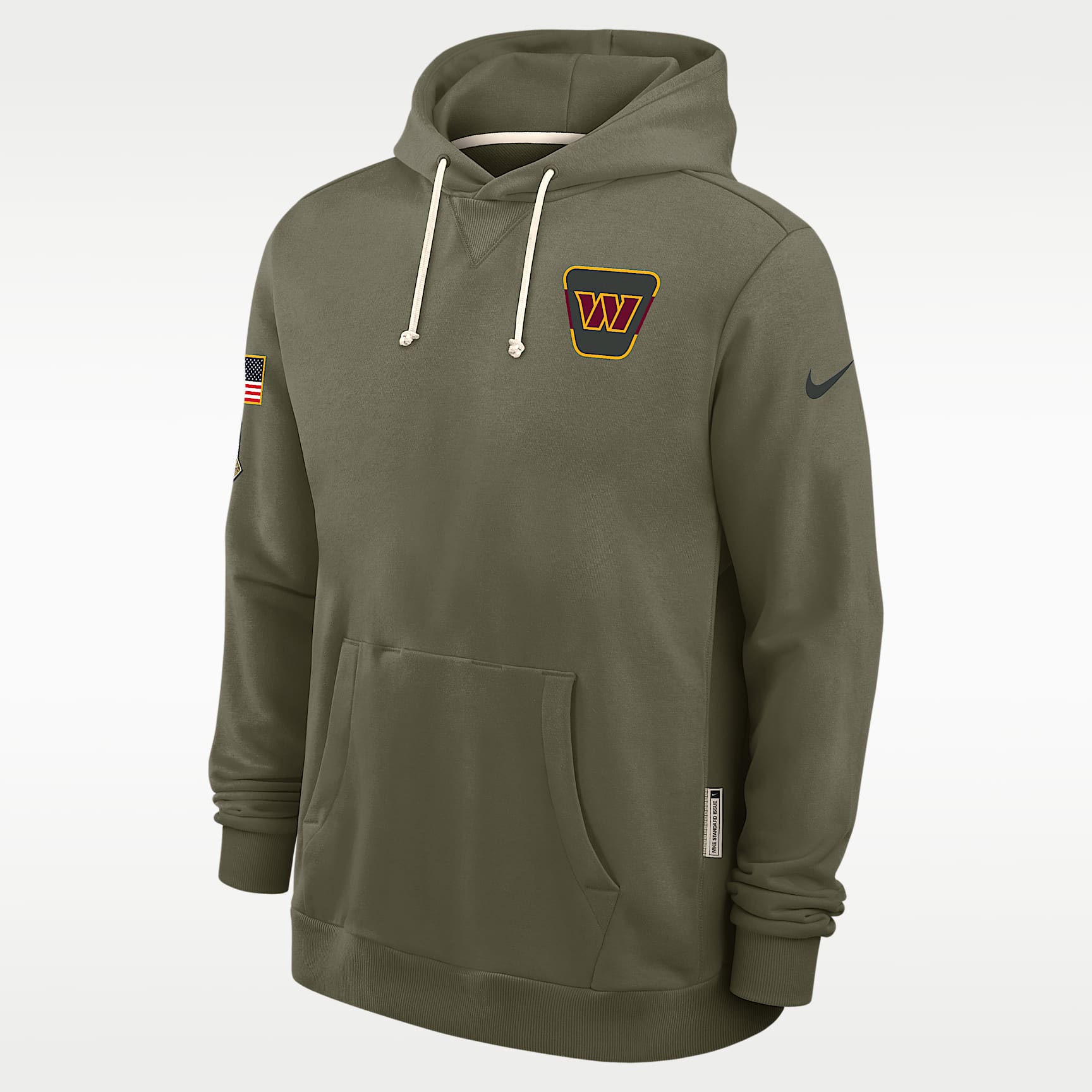 Sudadera con gorro sin cierre Nike Dri-FIT de la NFL para hombre Washington Commanders Salute to Service Sideline Dominant Force