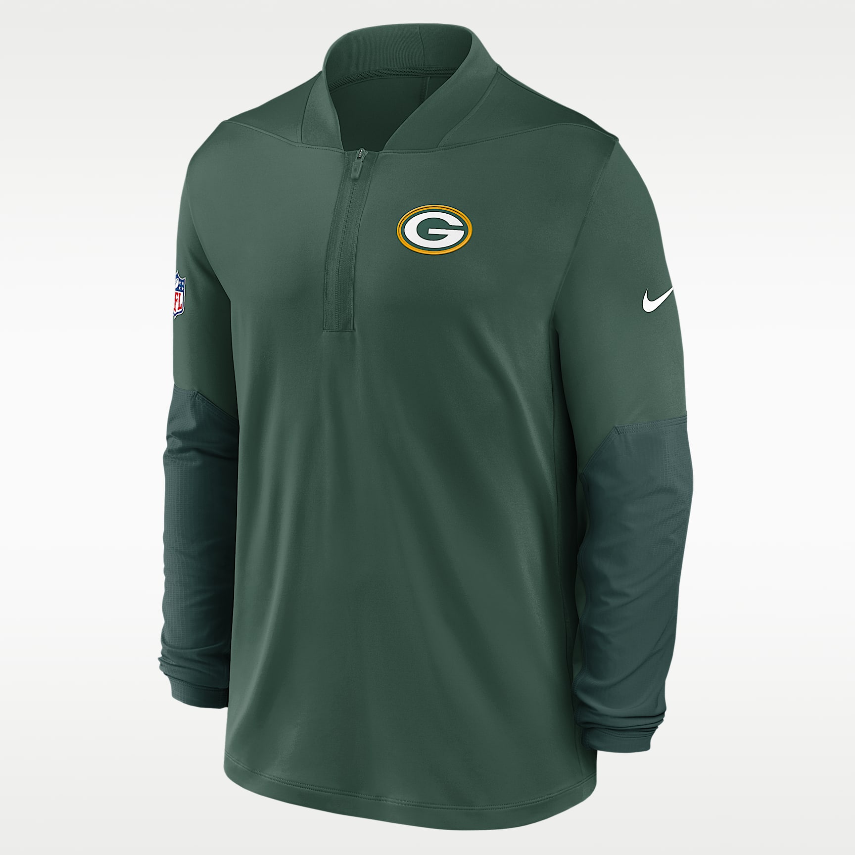 Green Bay Packers Feel The Pressure Men's Nike Dri-FIT NFL 1/2-Zip Top