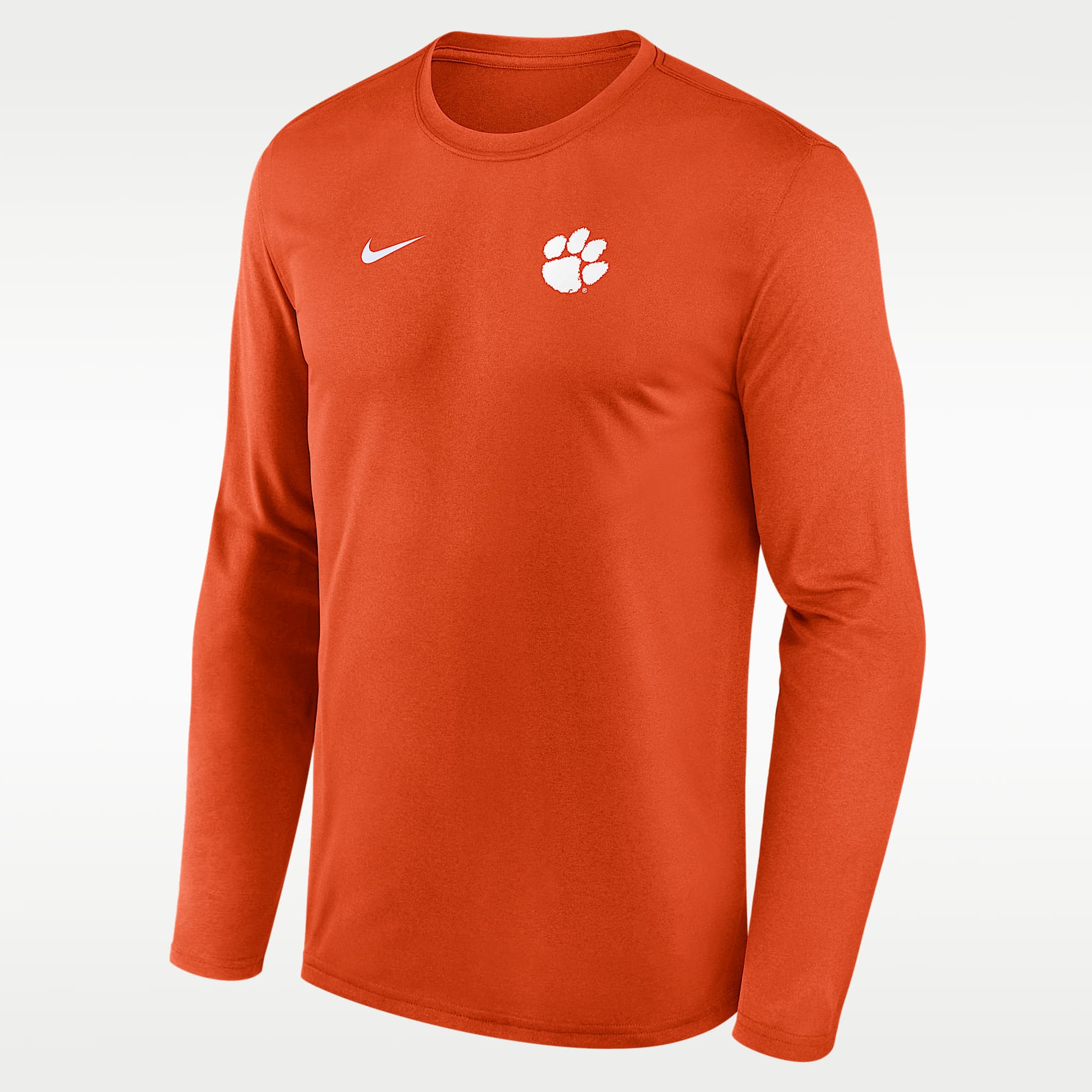 Clemson Sideline Legend Small Logo Men's Nike Dri-FIT College Long-Sleeve T-Shirt