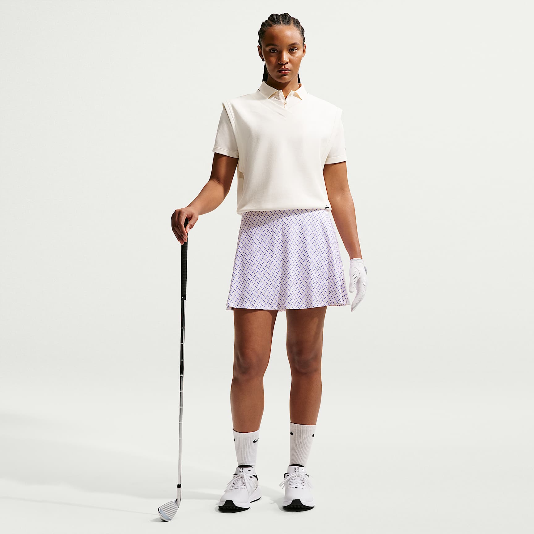 Nike Victory Dri-FIT tennisskjørt med mellomhøyt liv til dame