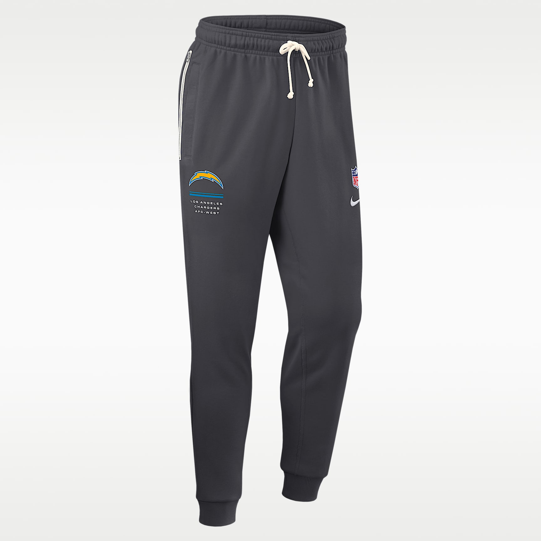 Pants Nike Dri-FIT de la NFL de pierna entallada para hombre Los Angeles Chargers Sideline Standard Issue