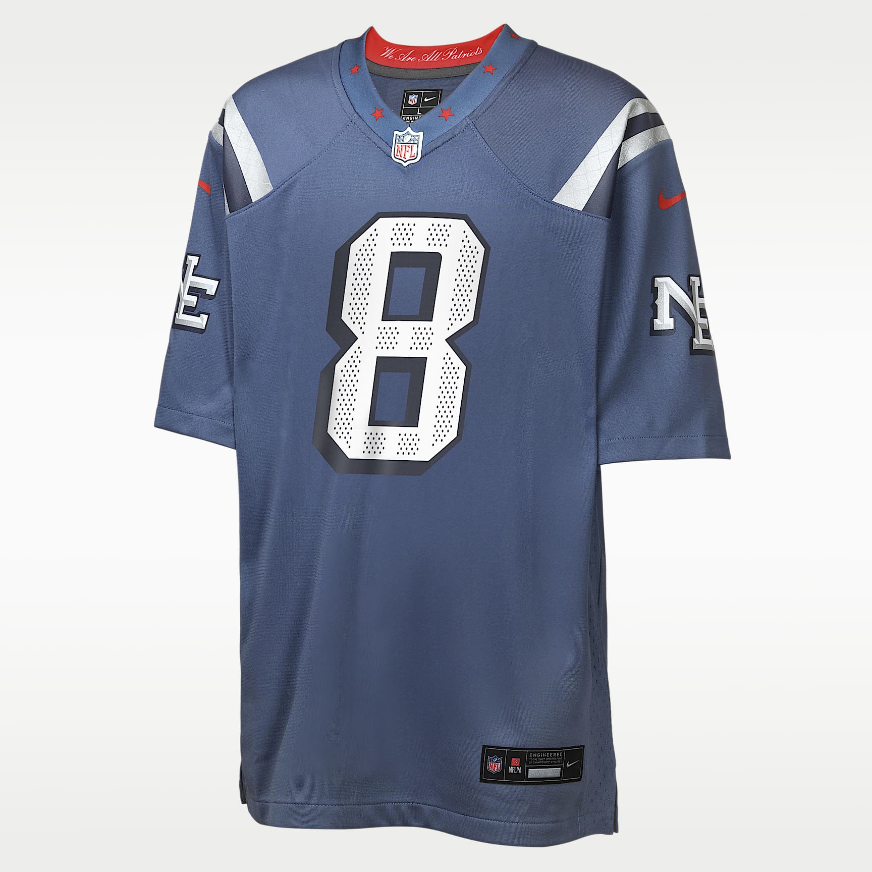 Jersey Nike de la NFL de partido para niños talla grande Stefon Diggs New England Patriots colección Rivalries