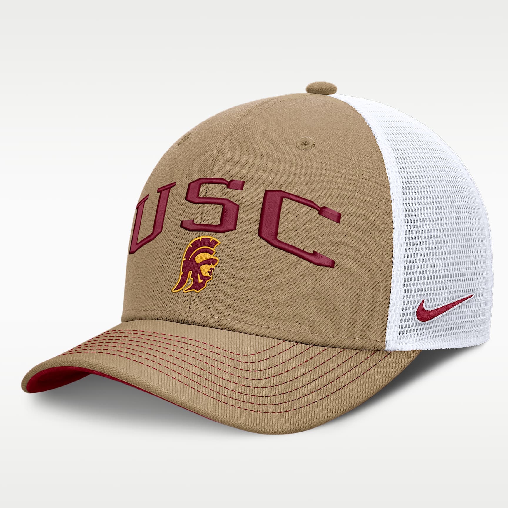 USC Primetime Arched Men's Nike Dri-FIT College Trucker Adjustable Hat
