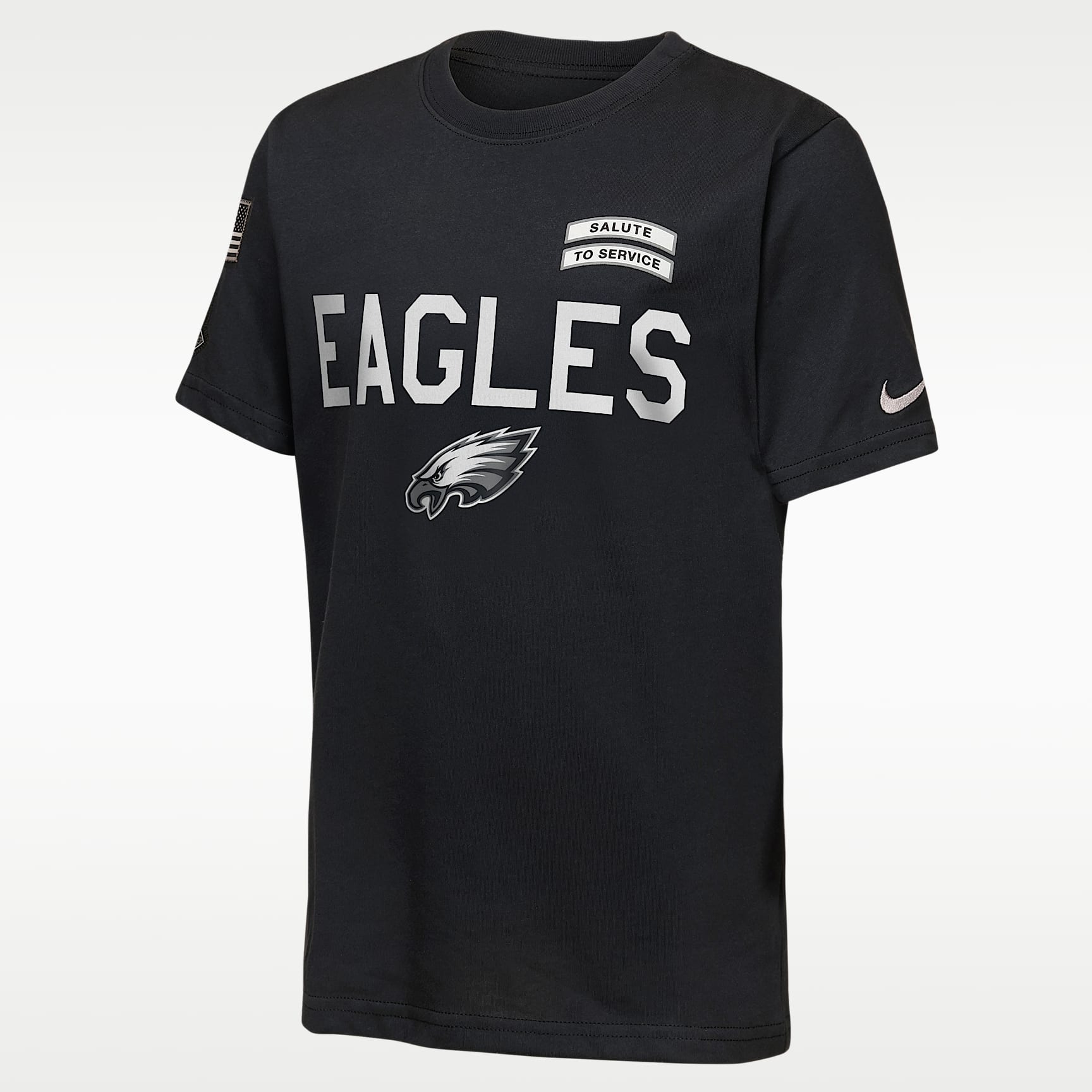Playera Nike Dri-FIT de la NFL para niños talla grande Philadelphia Eagles Salute to Service Sideline