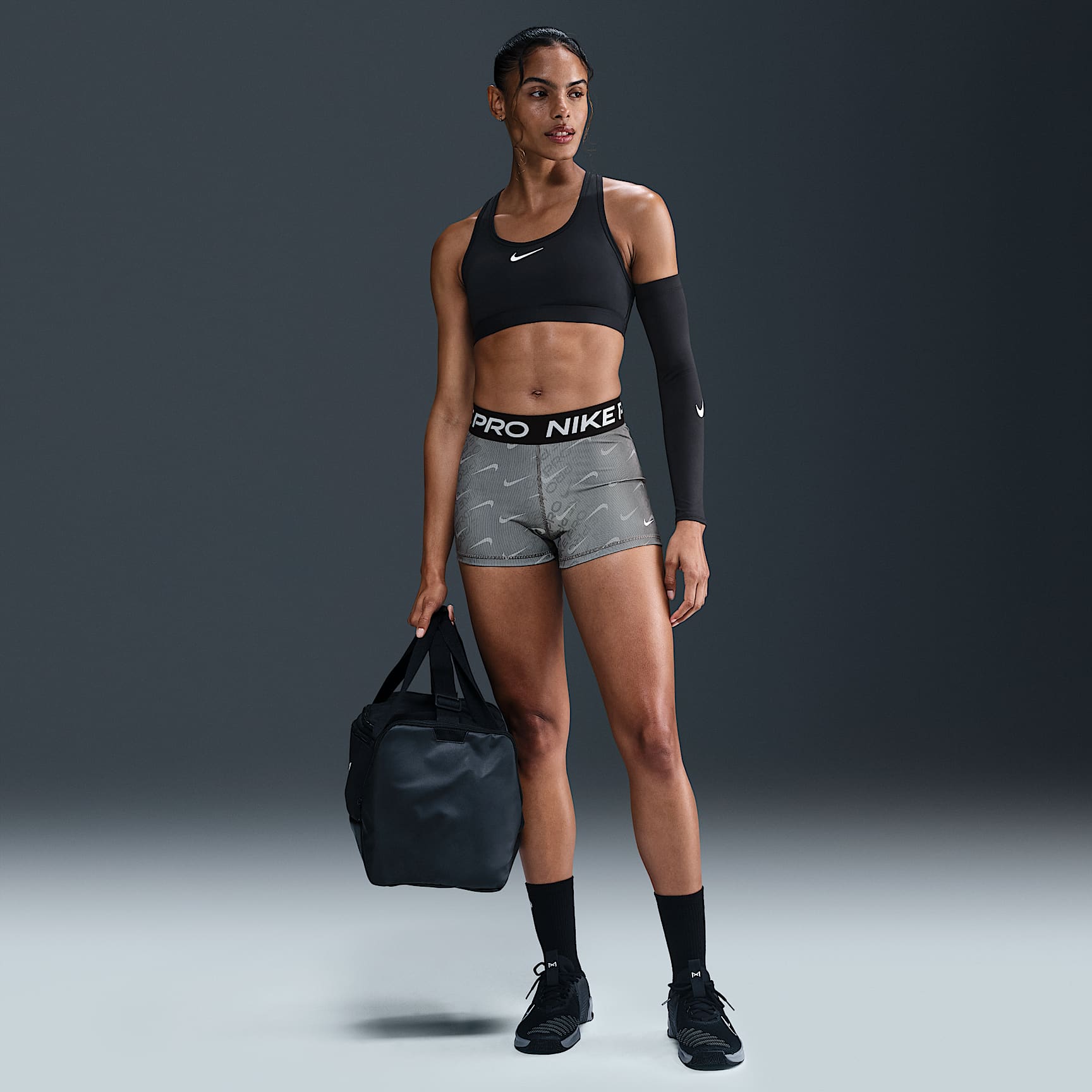 Nike Pro Women's Mid-Rise 3" Printed Biker Shorts