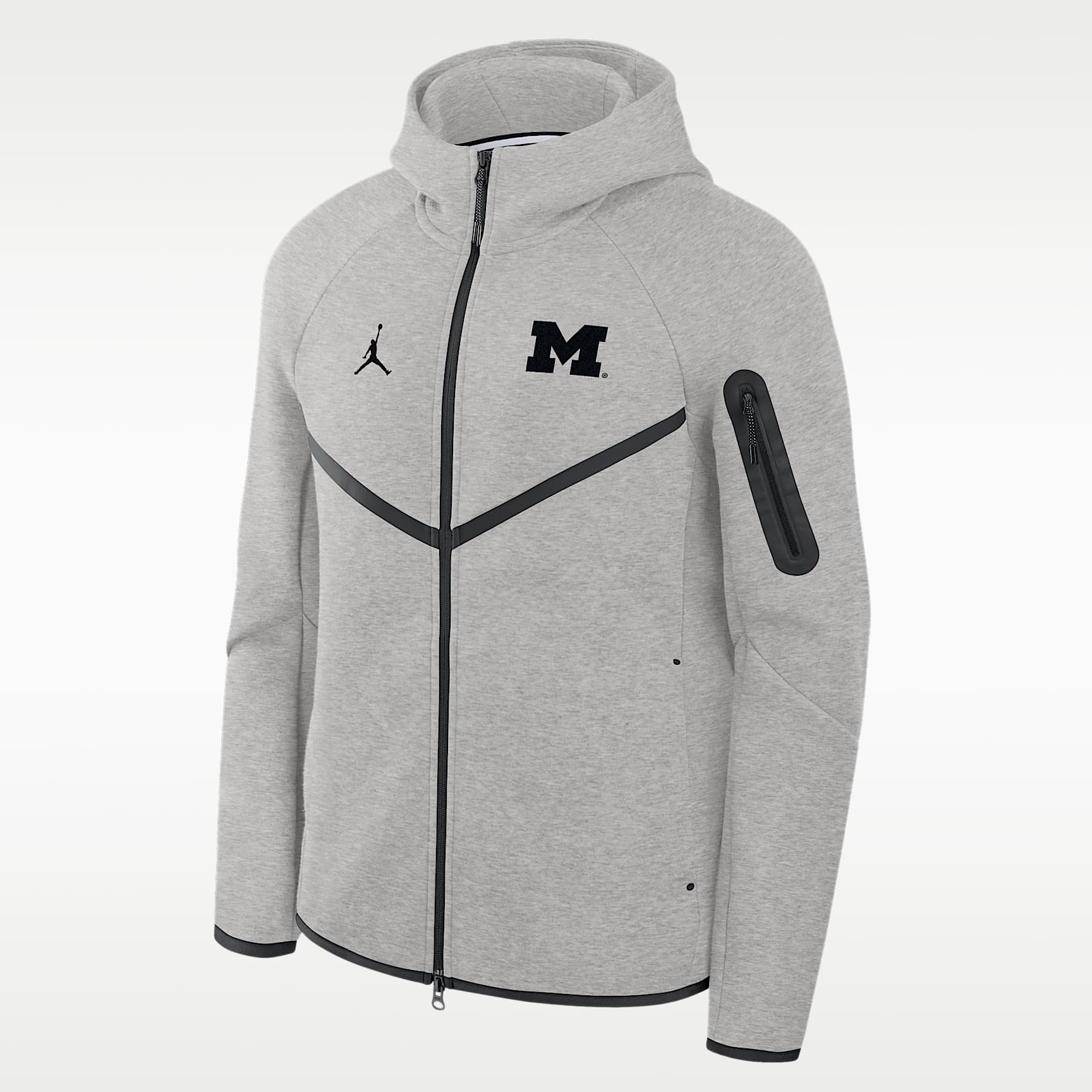 Chamarra universitaria Nike con gorro de cierre completo para hombre Michigan Tech Fleece