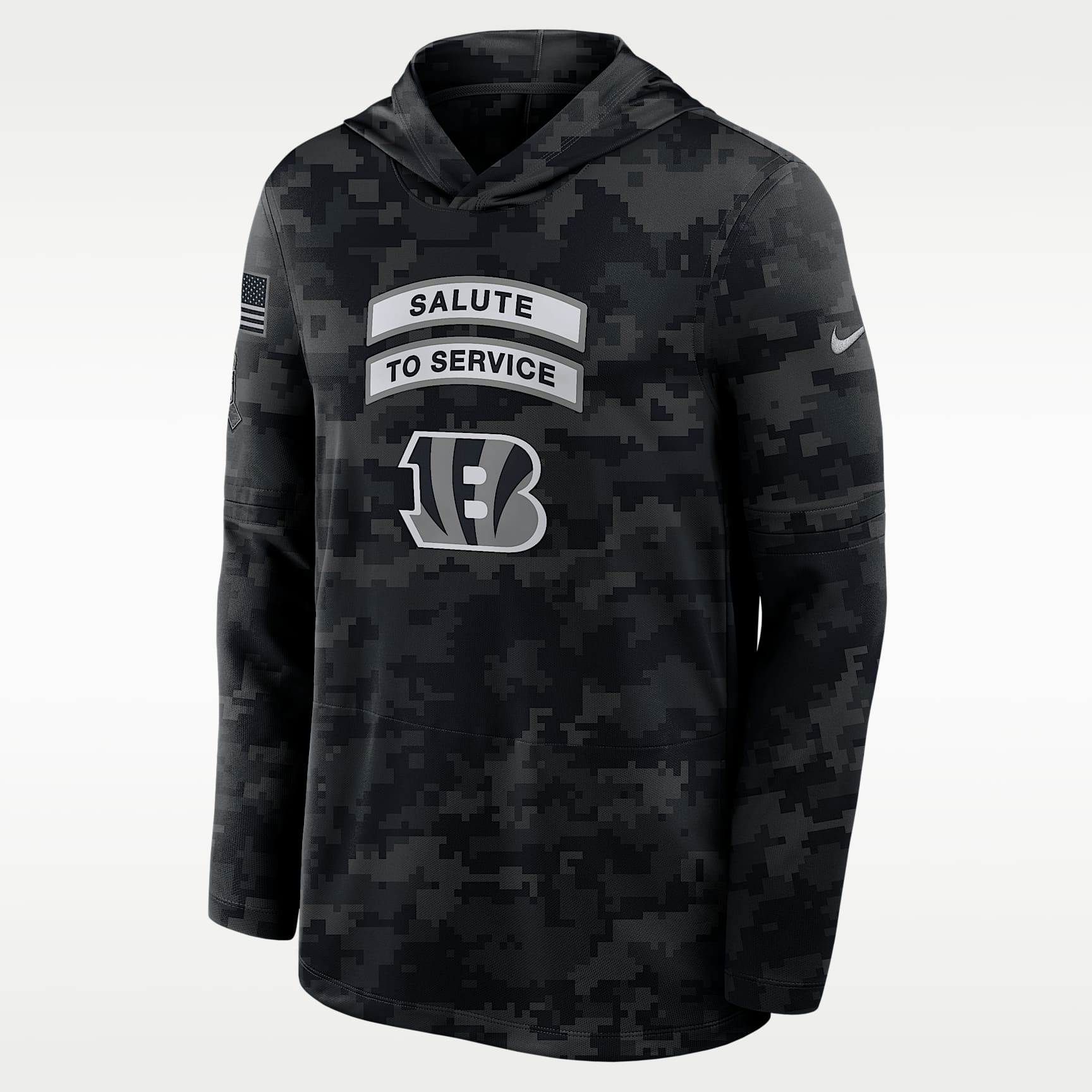 Cincinnati Bengals Salute to Service Sideline Men's Nike Dri-FIT NFL Long-Sleeve Hooded Top