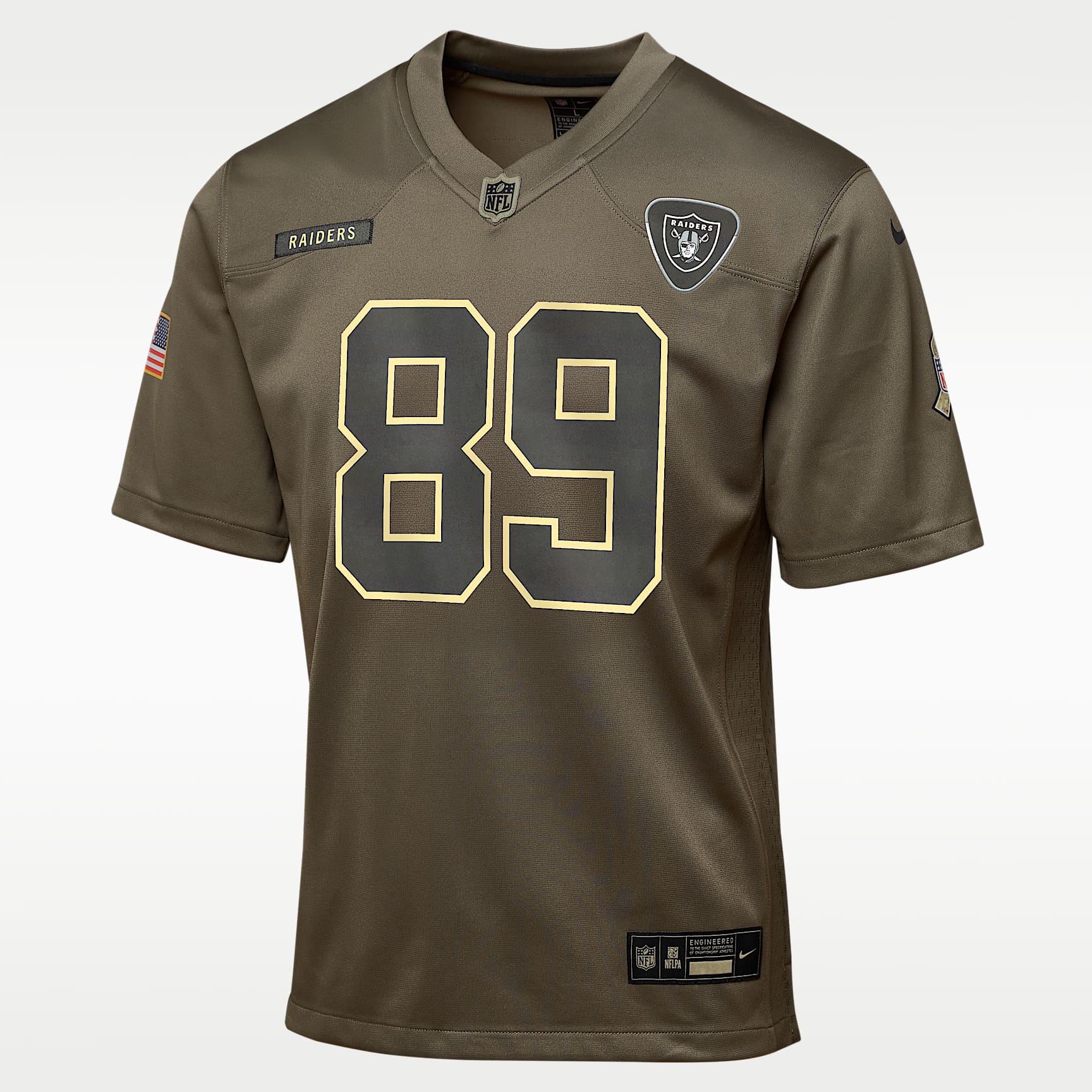 Brock Bowers Las Vegas Raiders Salute to Service Big Kids’ Nike NFL Game Jersey