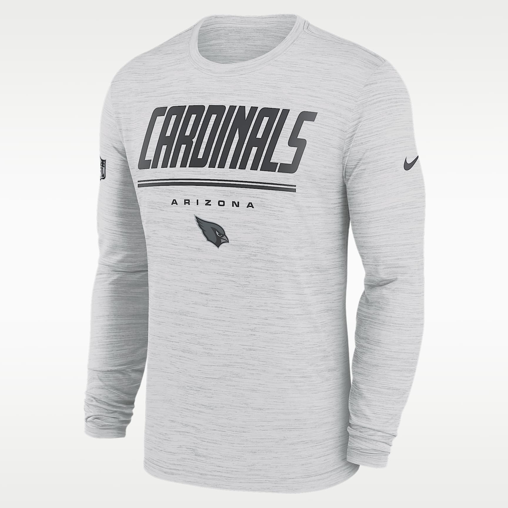 Playera de manga larga Nike Dri-FIT de la NFL para hombre Arizona Cardinals Sideline Team Issue Velocity