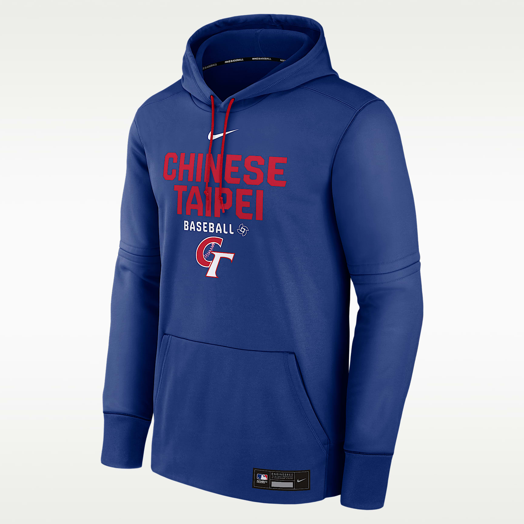 Chinese Taipei National Baseball Team 2026 World Baseball Classic Authentic Collection Men's Nike Therma Pullover Hoodie