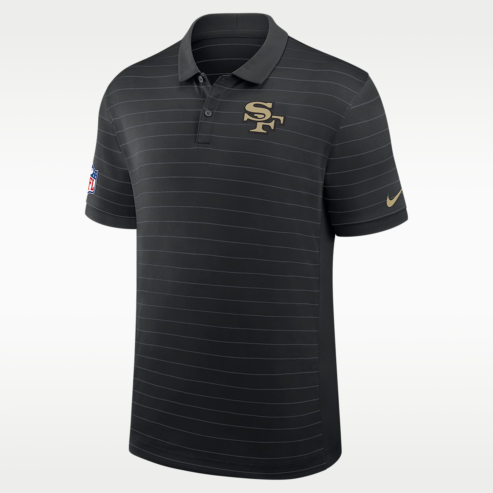 San Francisco 49ers Rivalries Collection Sideline Victory Striped Men's Nike Dri-FIT NFL Polo