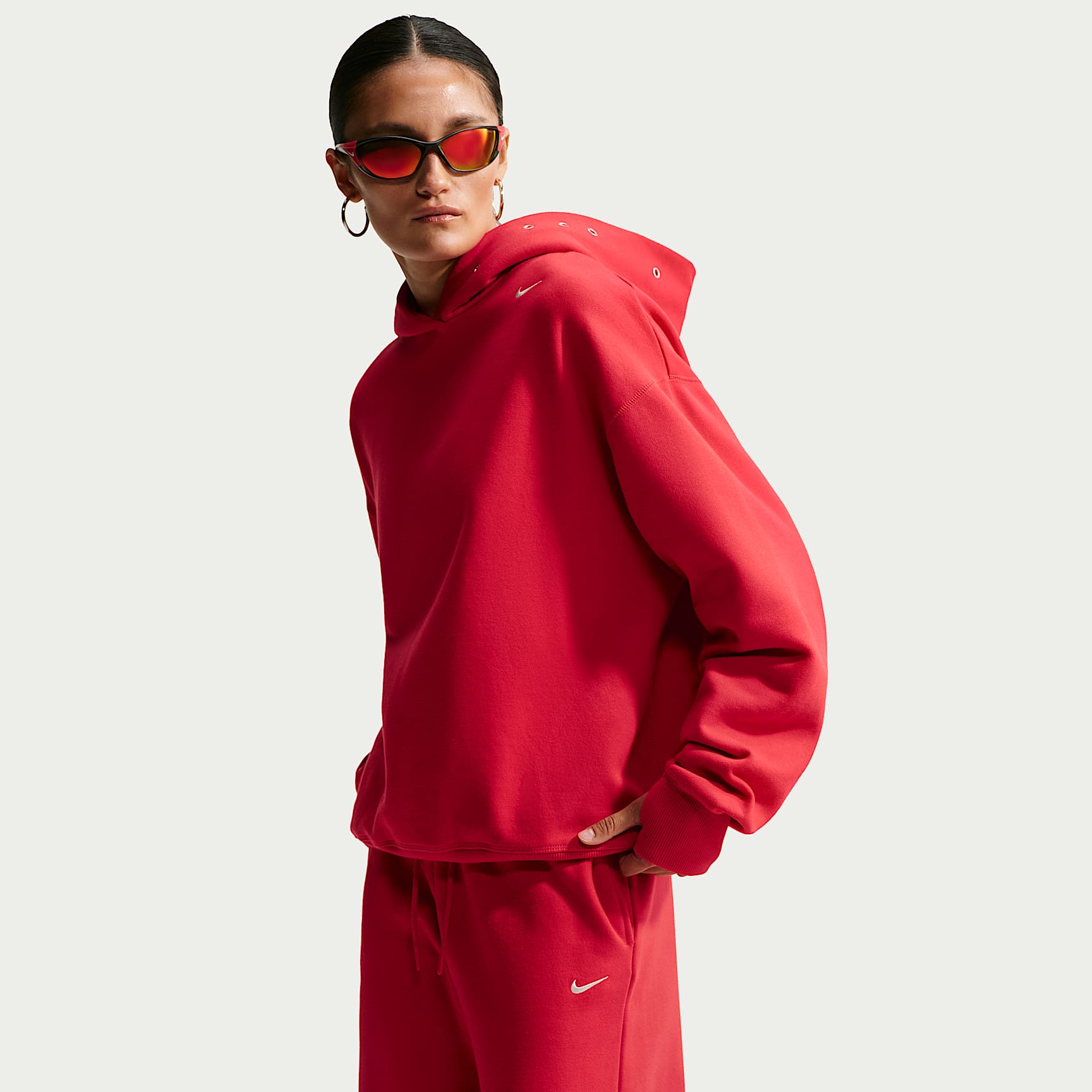 Sudadera con gorro sin cierre oversized para mujer Nike Studio Fleece Medium Weight