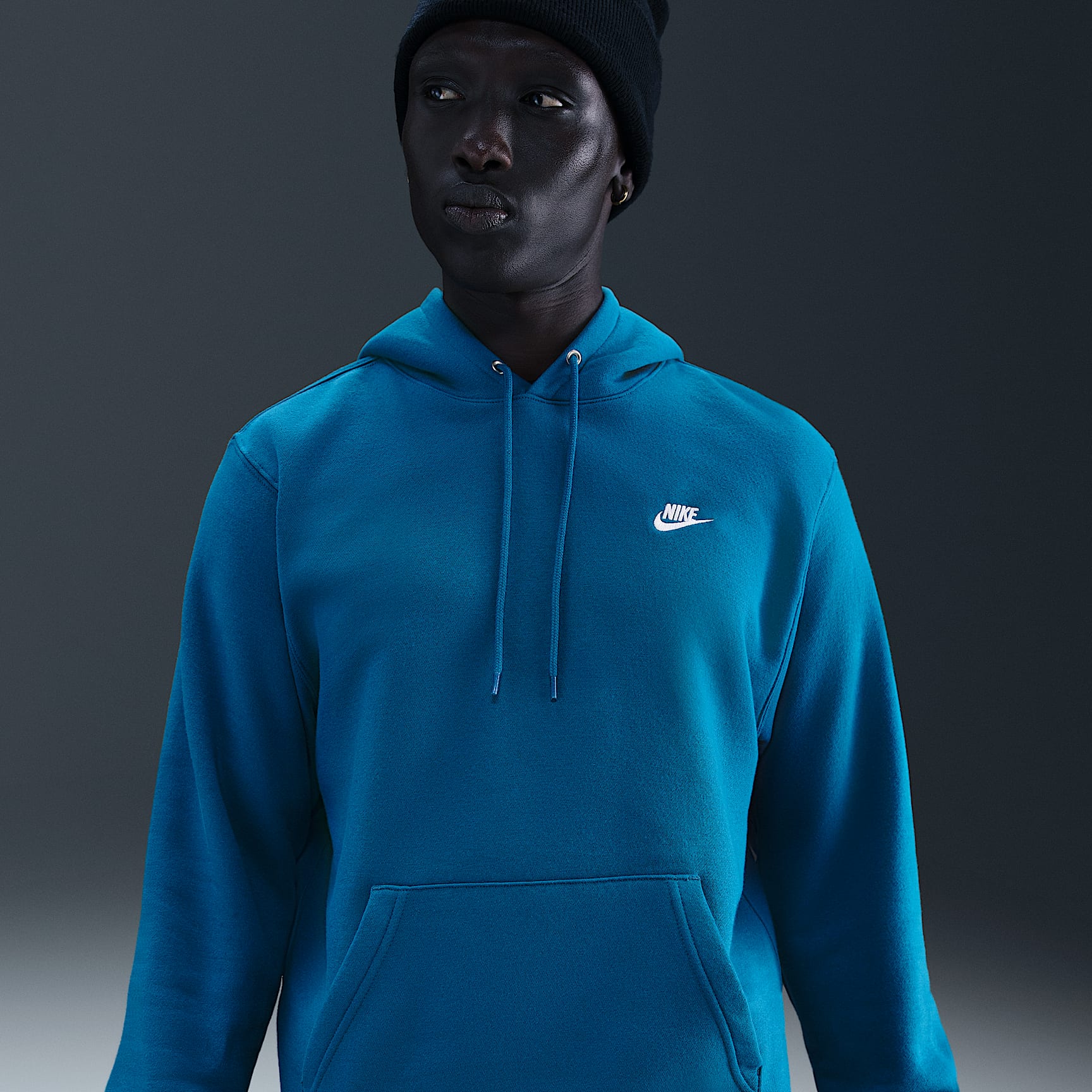 Sudadera con gorro sin cierre de tejido Fleece para hombre Nike Club