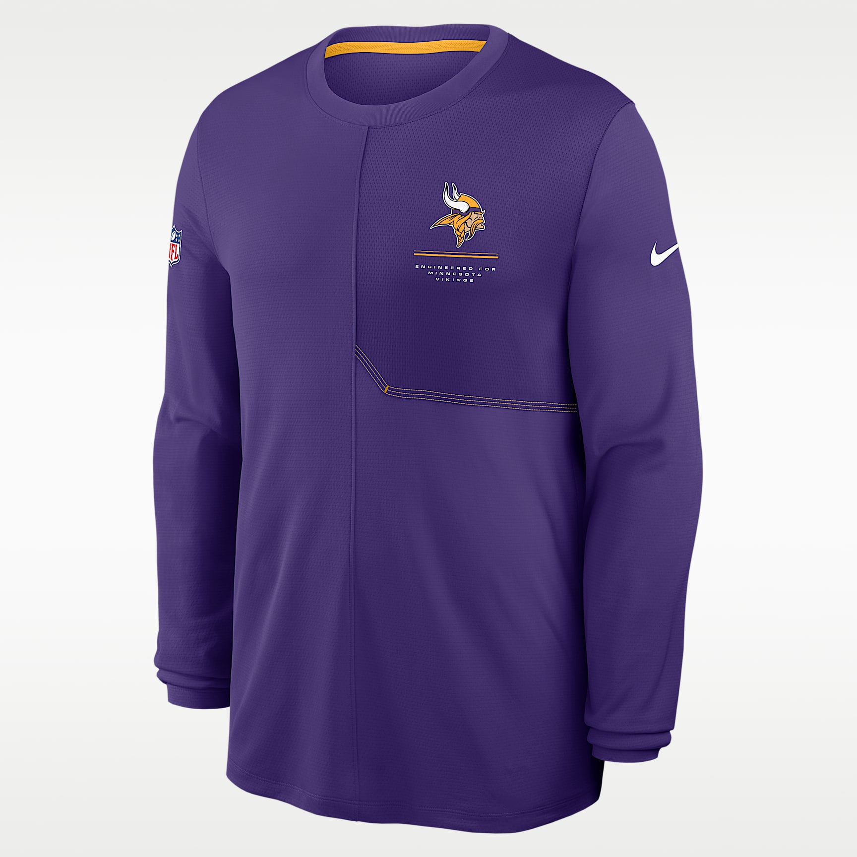 Minnesota Vikings Sideline Coach Men's Nike Dri-FIT NFL Long-Sleeve Top