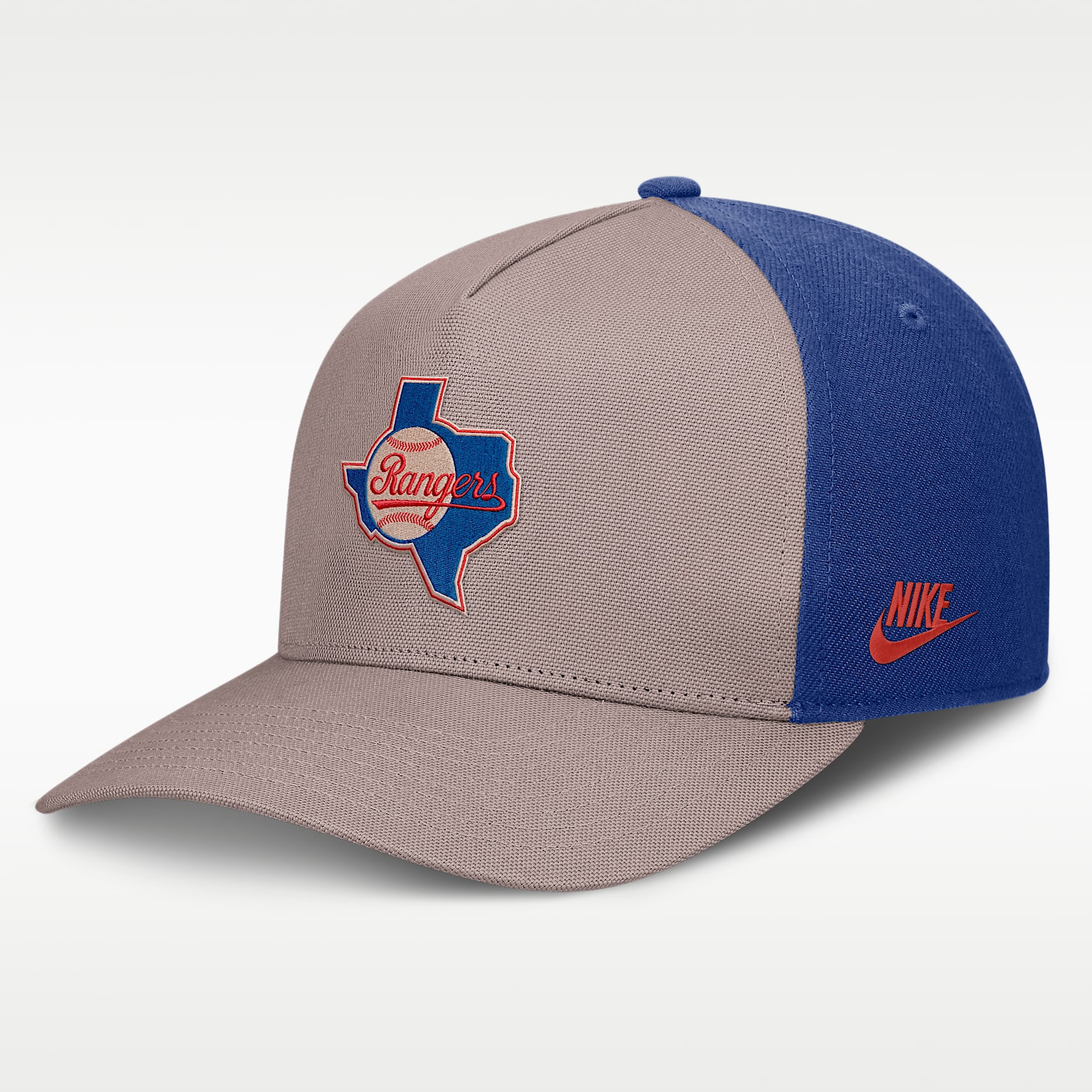 Gorra Nike de la MLB ajustable con estructura A-Frame para hombre Texas Rangers Cooperstown Rise