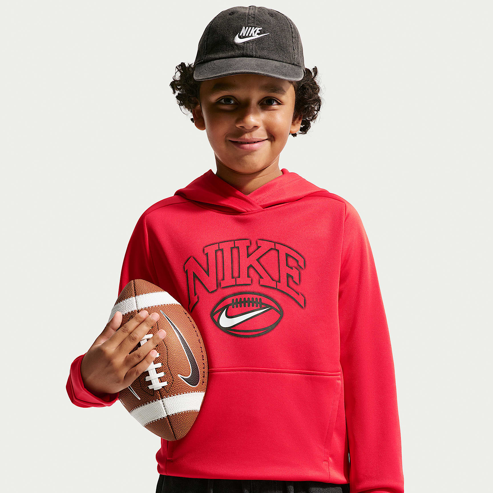 Sudadera con gorro sin cierre Therma-FIT para niño talla grande Nike Trophy