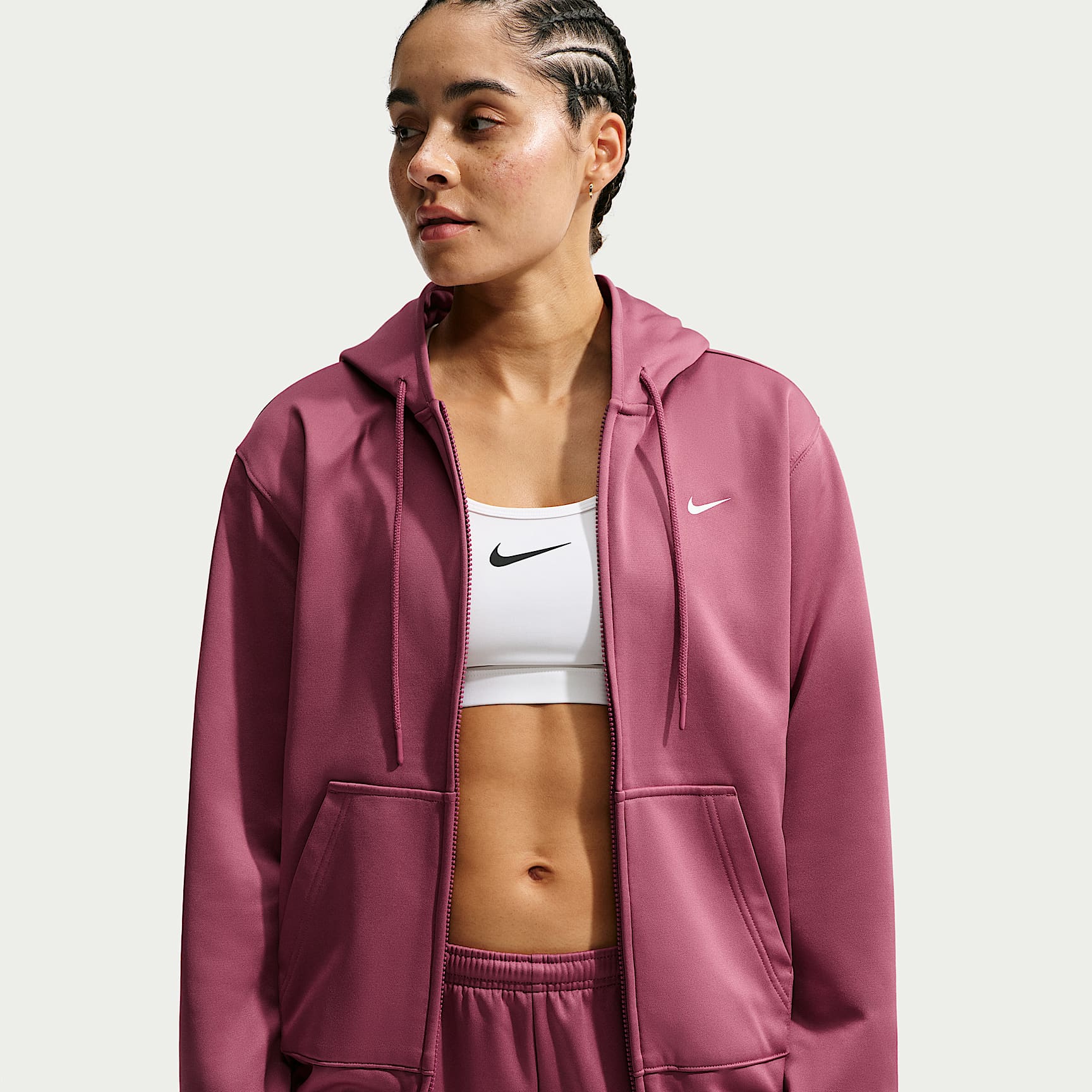 Nike Studio Fleece Sport Women's Therma-FIT Full-Zip Hoodie