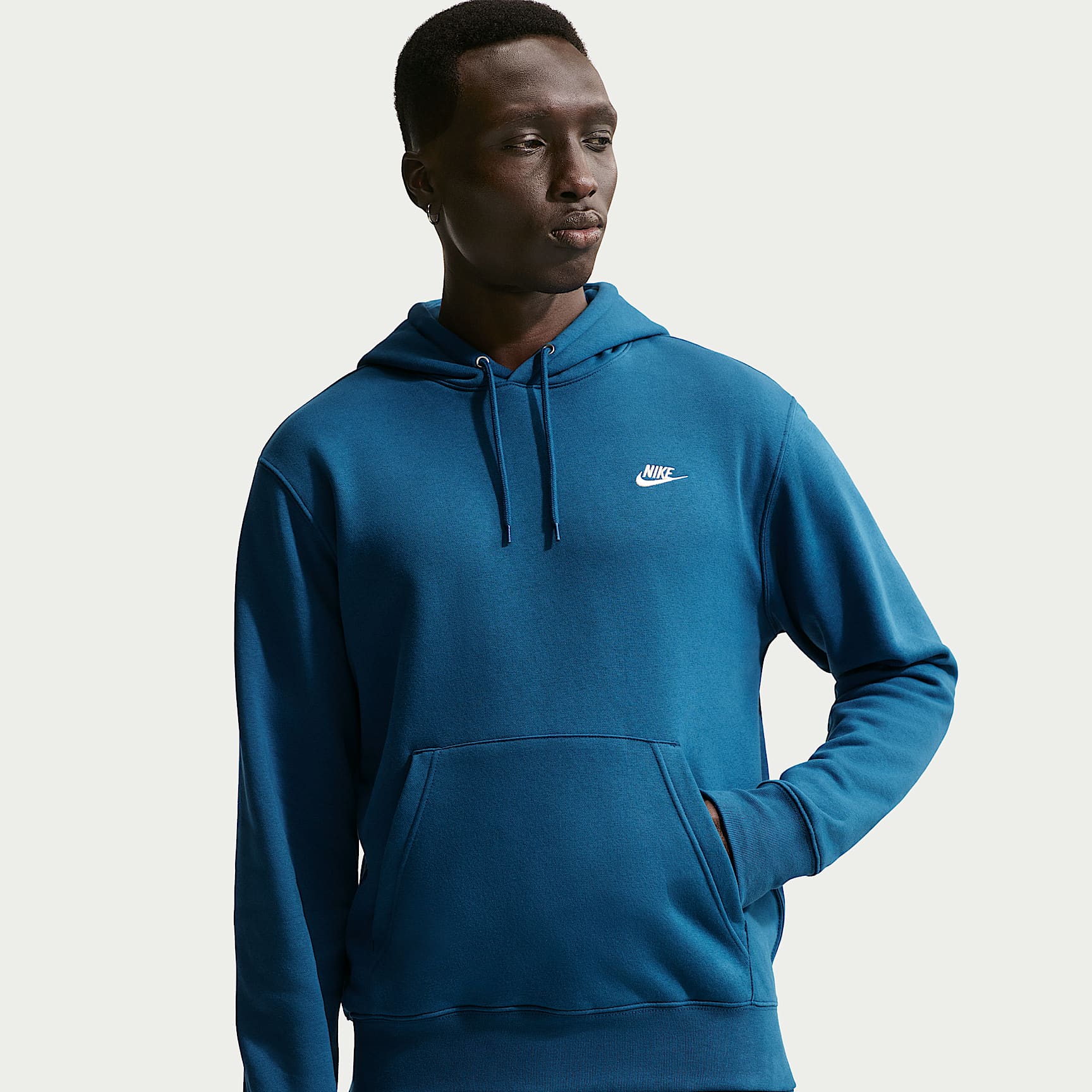 Sudadera con gorro sin cierre de tejido Fleece para hombre Nike Club