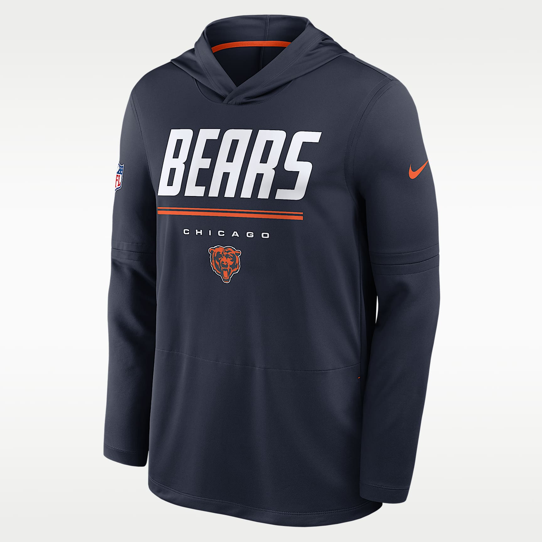 Chicago Bears Sideline Men's Nike Dri-FIT NFL Long-Sleeve Hooded Top