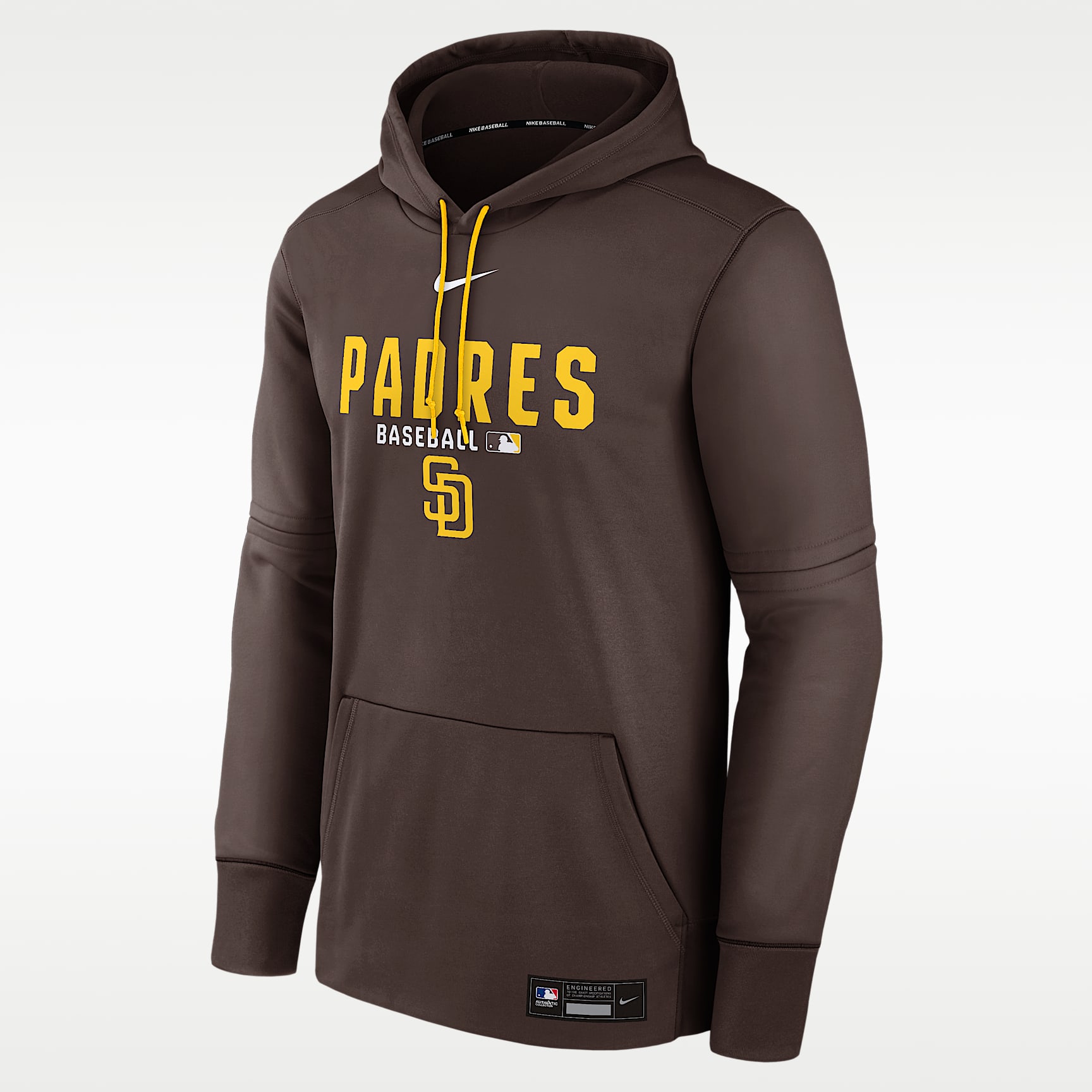 San Diego Padres Authentic Collection Men's Nike Therma MLB Pullover Hoodie