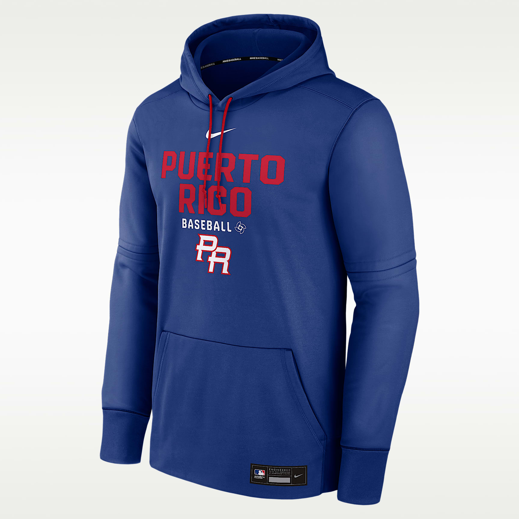 Sudadera con gorro sin cierre Nike Therma para hombre Puerto Rico National Baseball Team 2026 World Baseball Classic Authentic Collection