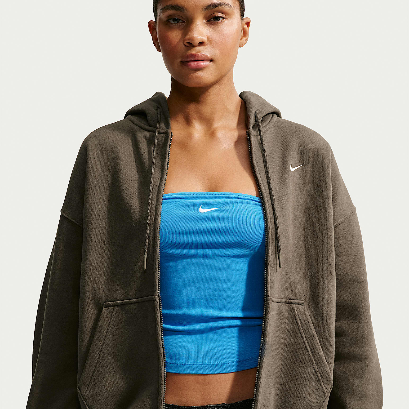 Nike Studio Fleece Medium Weight Women's Oversized Full-Zip Hoodie