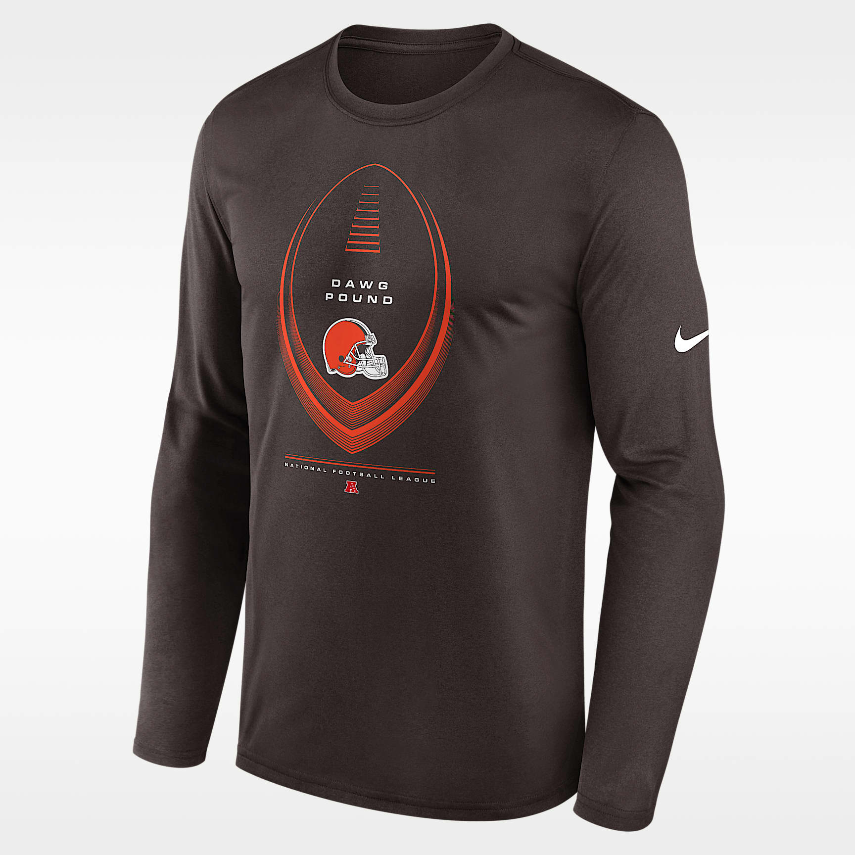 Playera de manga larga Nike Dri-FIT de la NFL para hombre Cleveland Browns Legend Icon