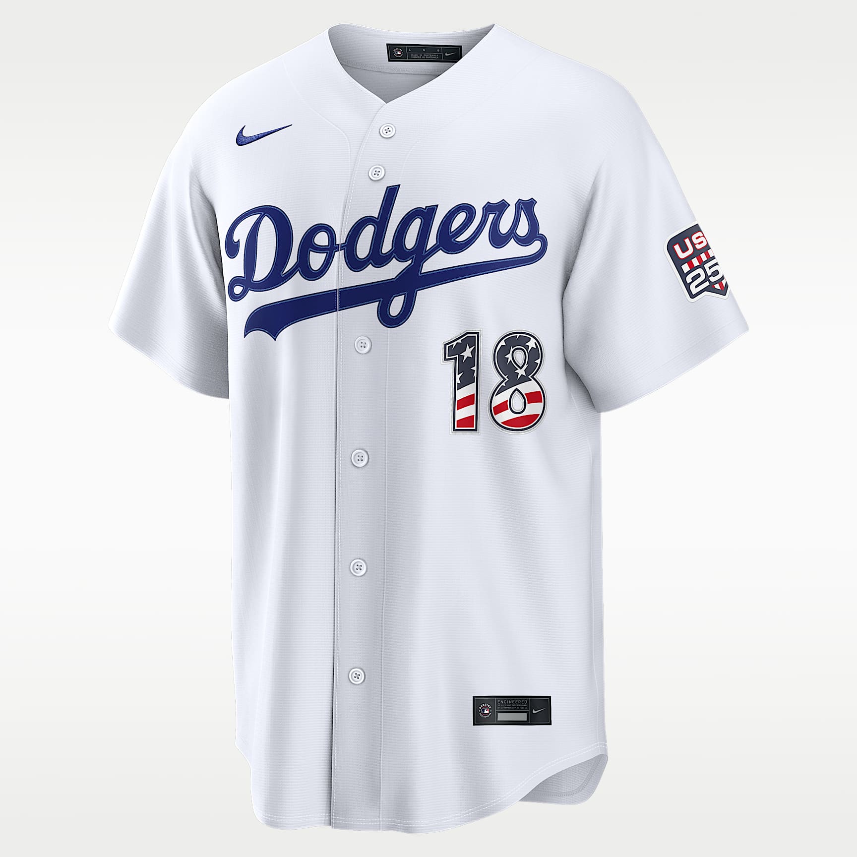 Yoshinobu Yamamoto Los Angeles Dodgers USA 250 Men's Nike MLB Stadium Jersey