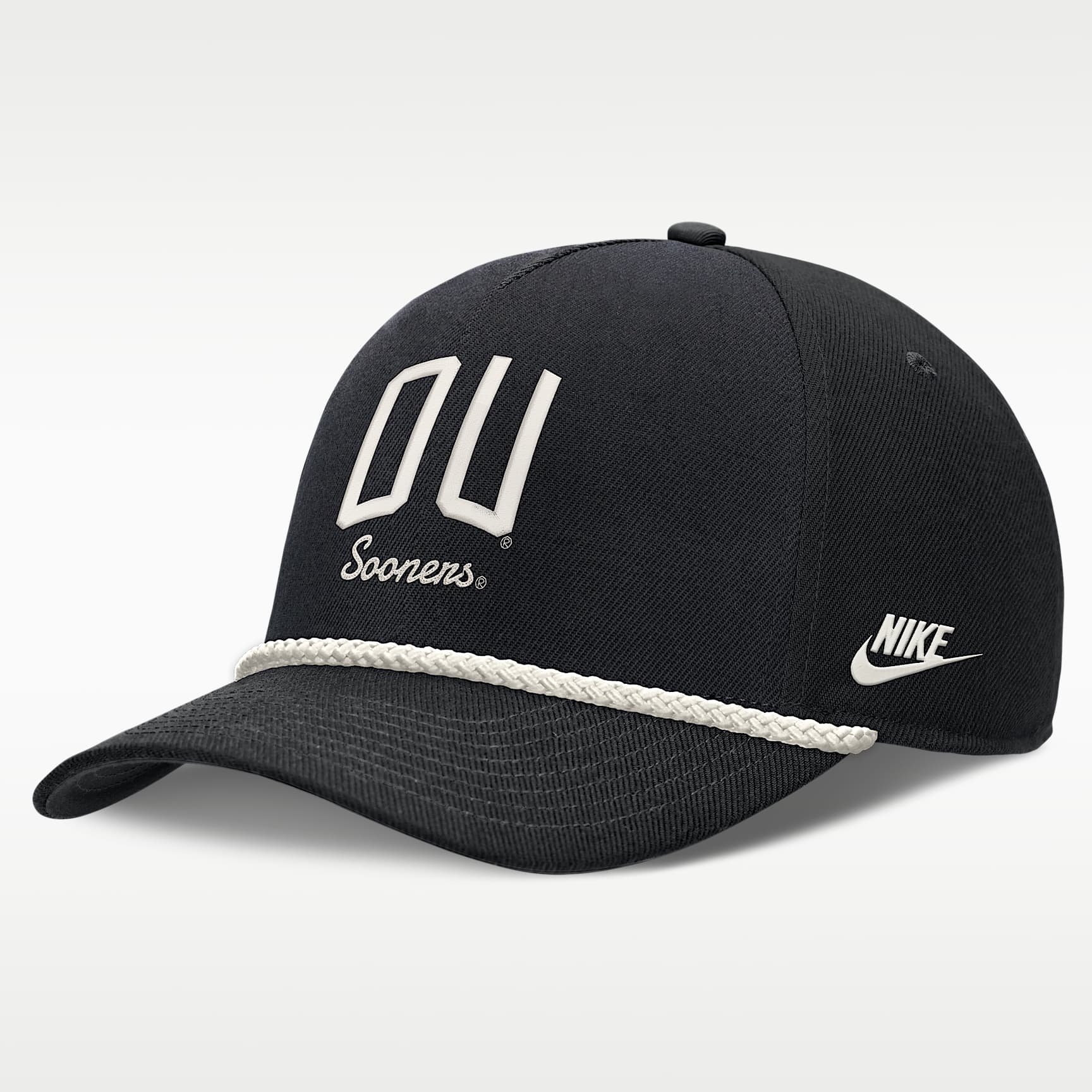 Oklahoma Legacy Letter Rise Men's Nike Dri-FIT College A-Frame Adjustable Hat