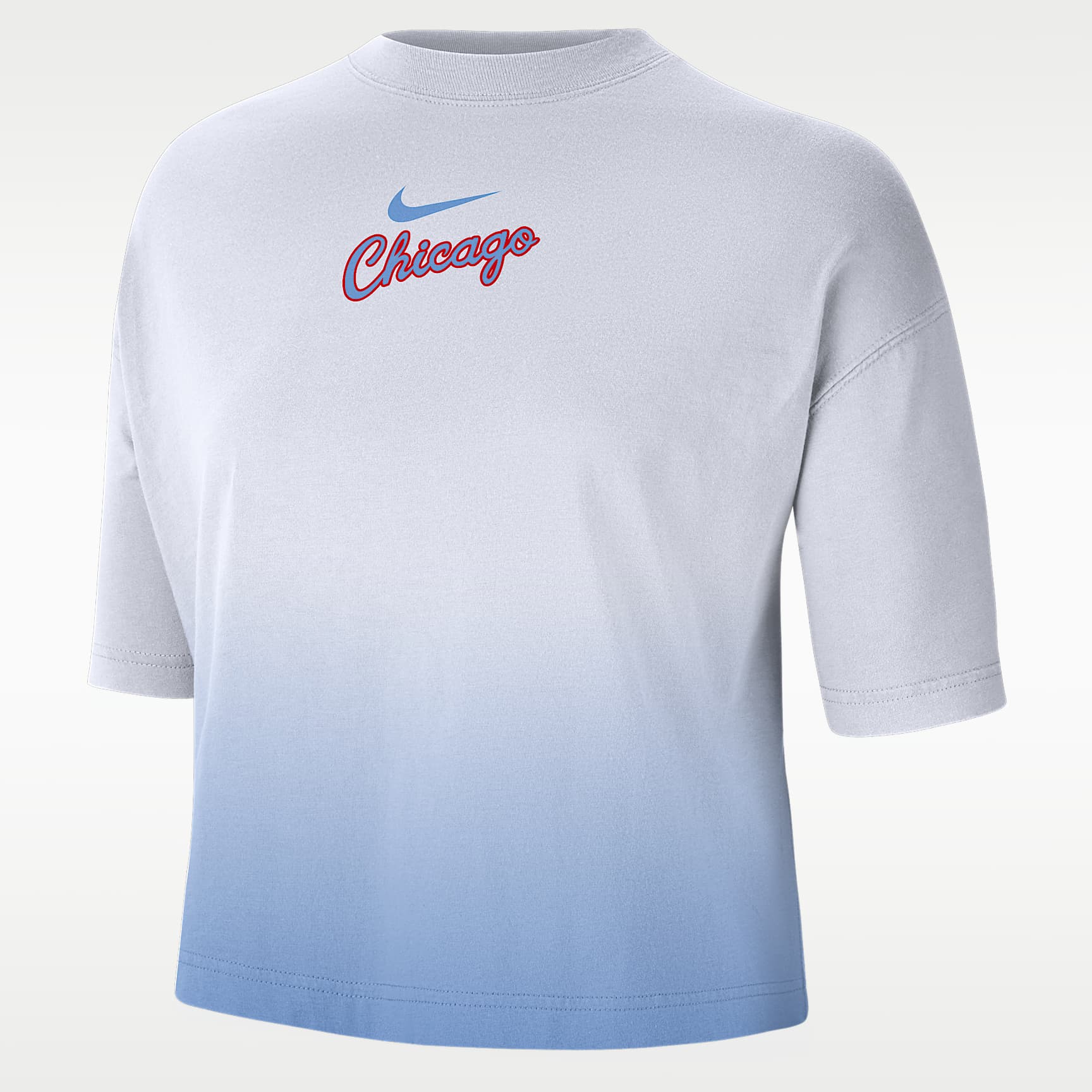 Firkantet Chicago Bulls Courtside City Edition Premium Nike NBA-T-shirt til kvinder