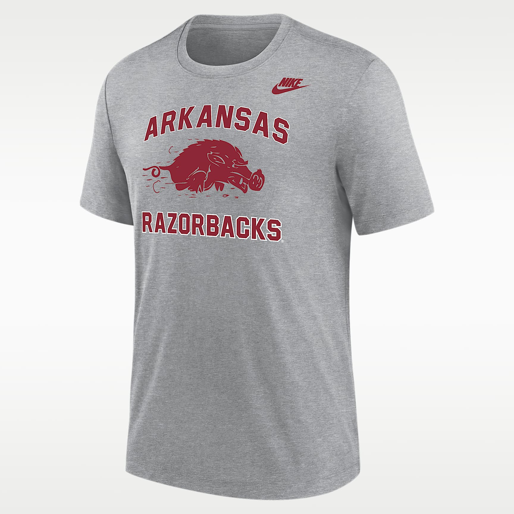 Playera de futbol americano Nike Tri-blend para hombre Arkansas Razorbacks