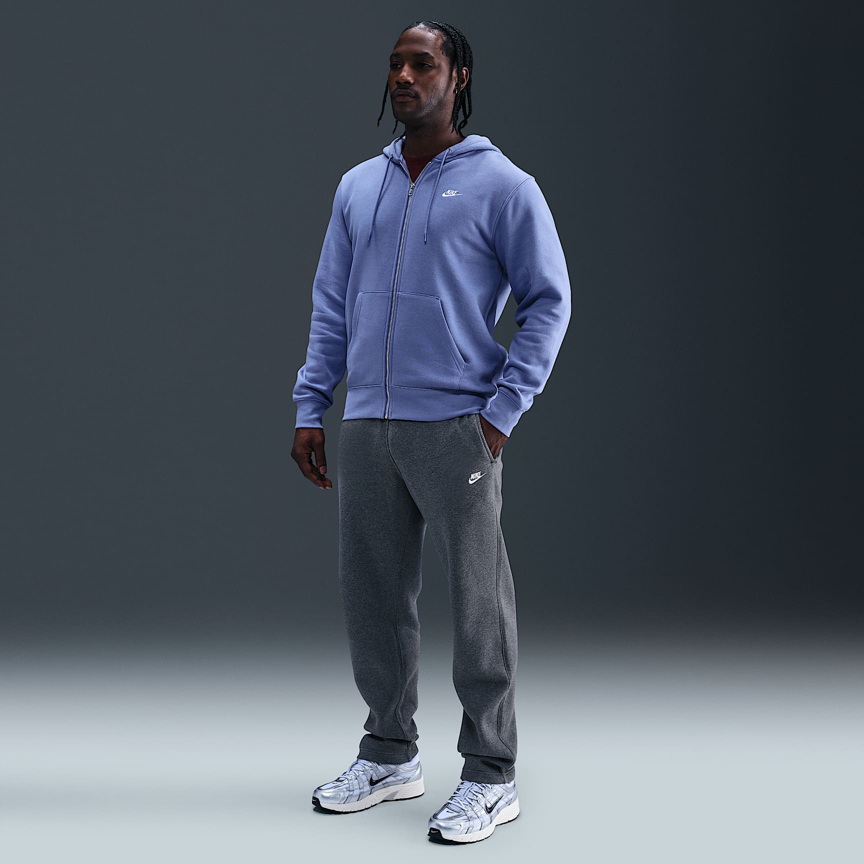 Pants de tejido Fleece con dobladillo abierto para hombre Nike Club