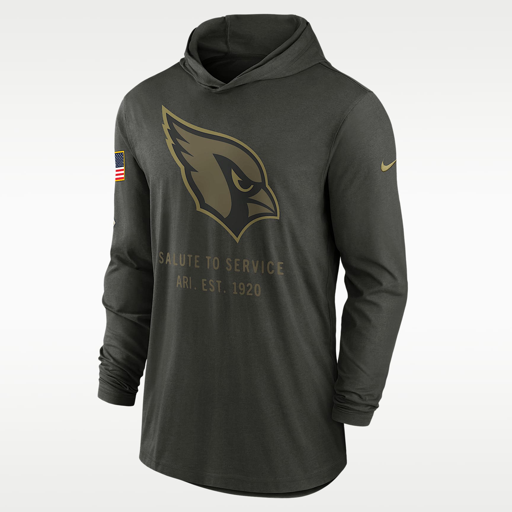 Arizona Cardinals Salute to Service Sideline Men’s Nike Dri-FIT NFL Long-Sleeve Hooded Top