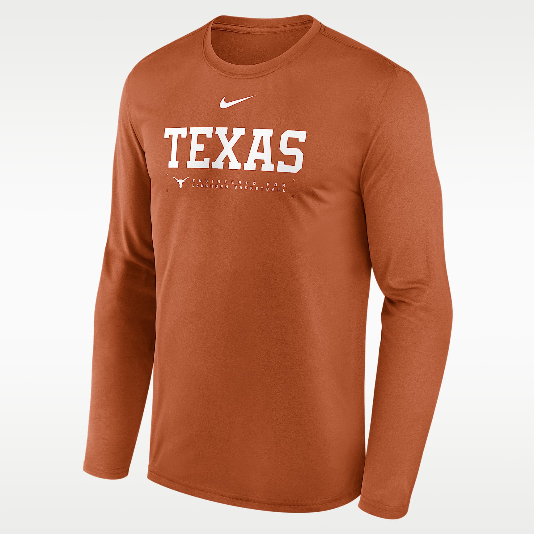 Texas Courtside Basketball Shootaround Legend Men's Nike Dri-FIT College Long-Sleeve T-Shirt