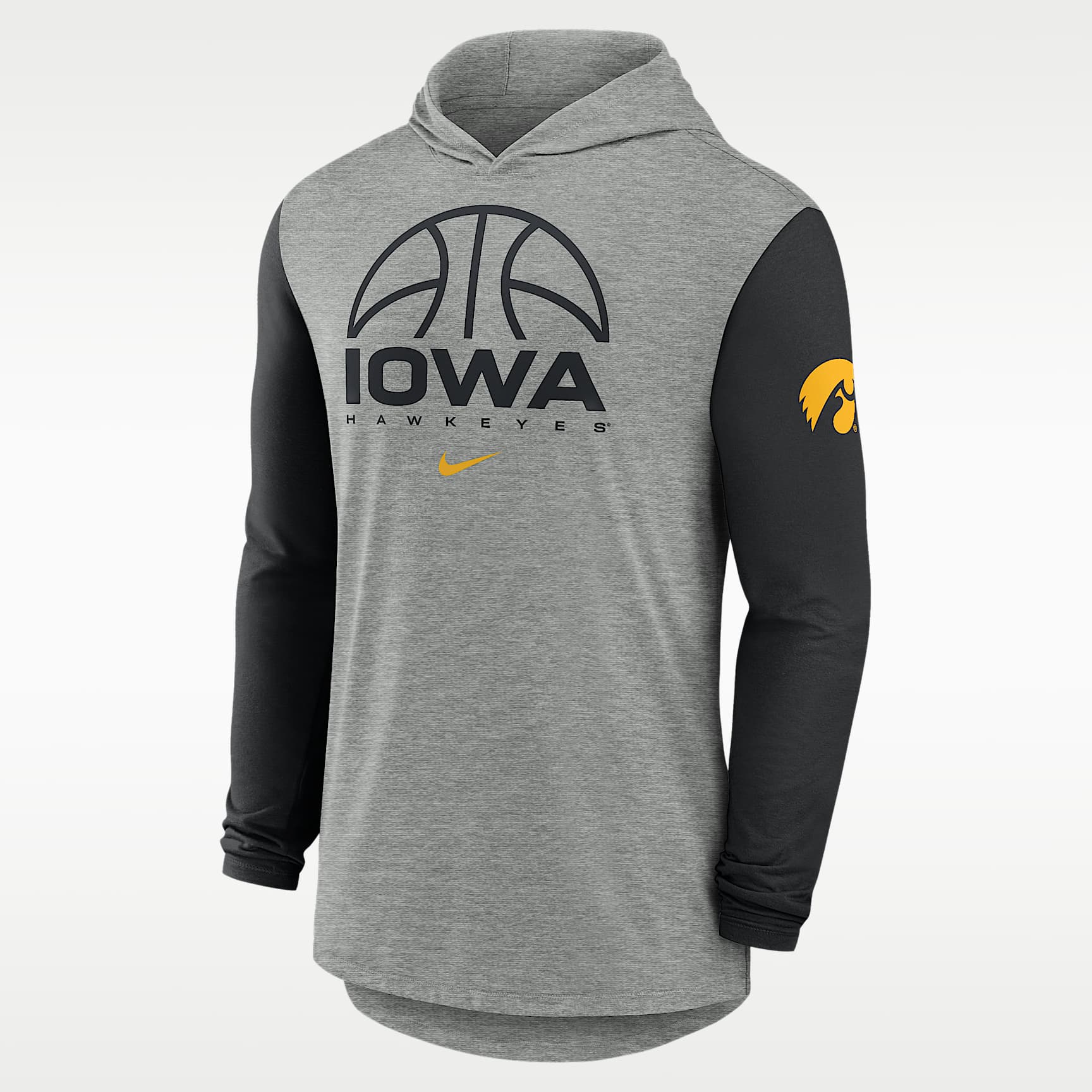 Iowa Basketball Men's Nike Dri-FIT College Long-Sleeve Hooded T-Shirt