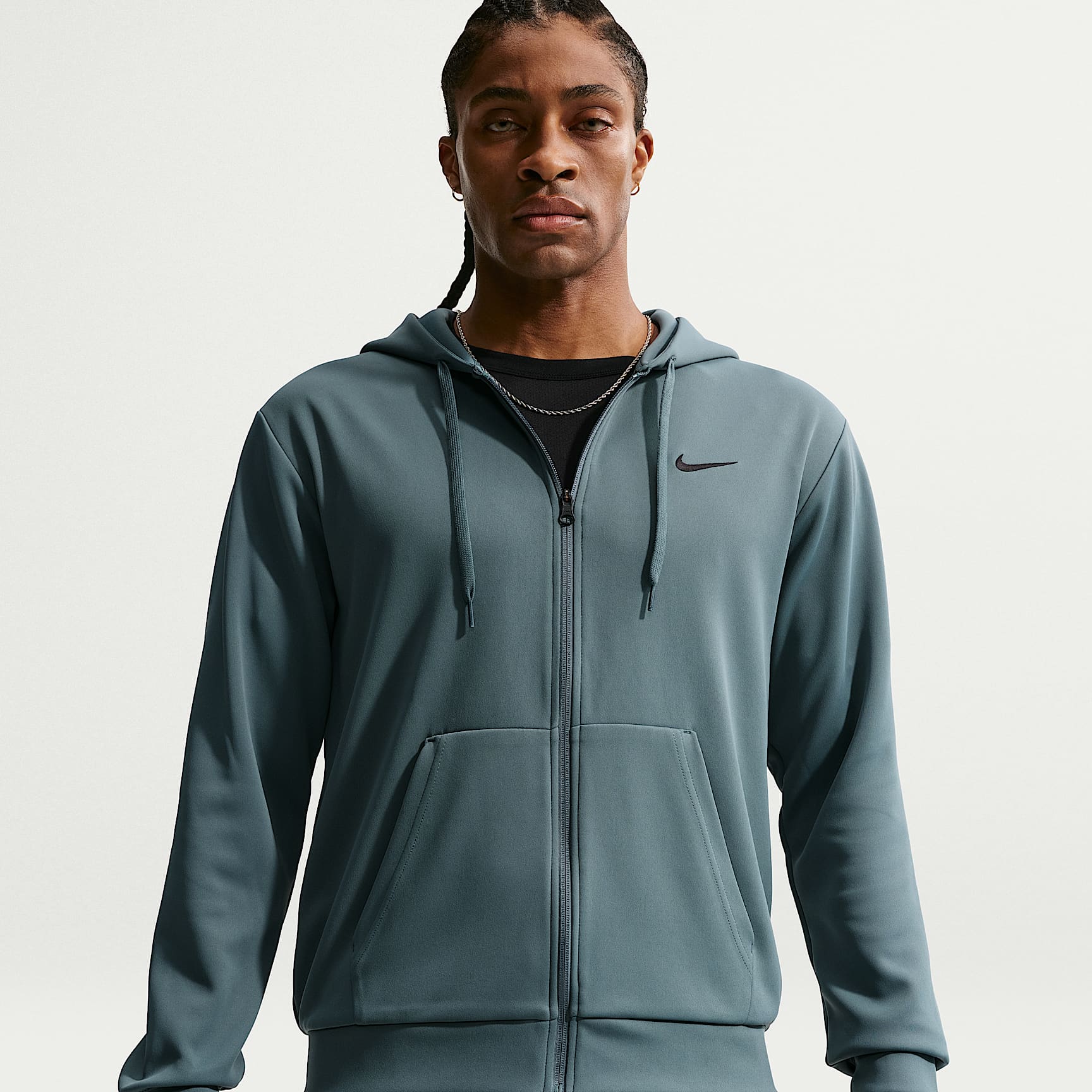 Sudadera con gorro de tejido Fleece Dri-FIT UV de cierre completo para hombre Nike Hyverse