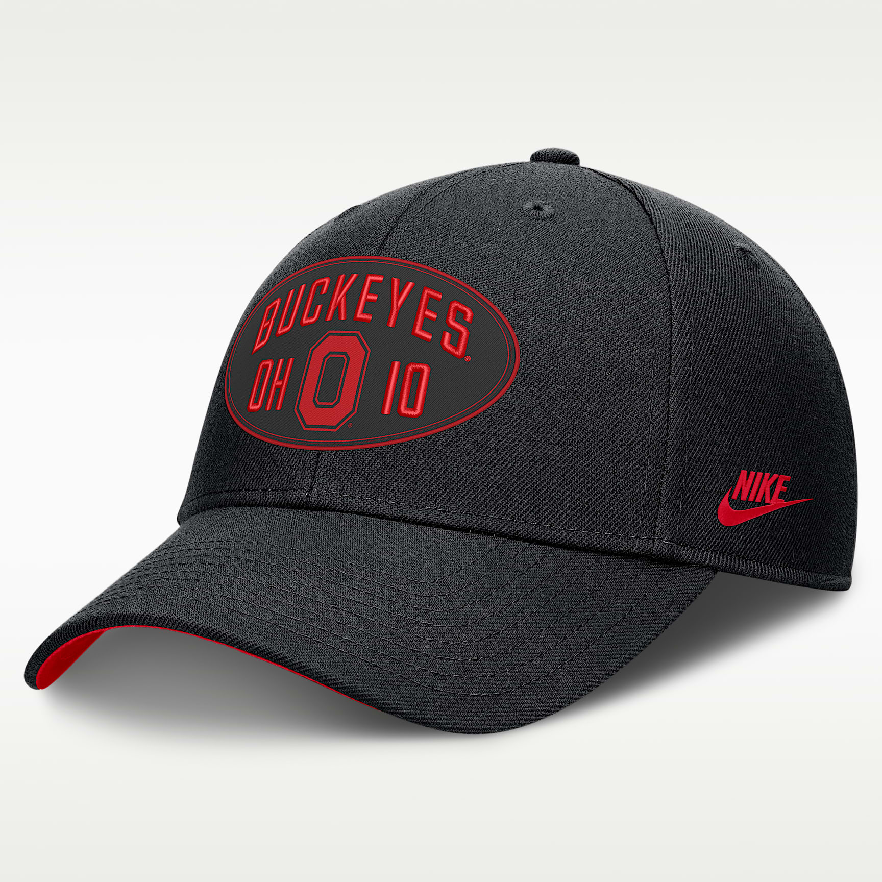 Ohio State Legacy Letter & Location Rise Men's Nike Dri-FIT College A-Frame Adjustable Hat