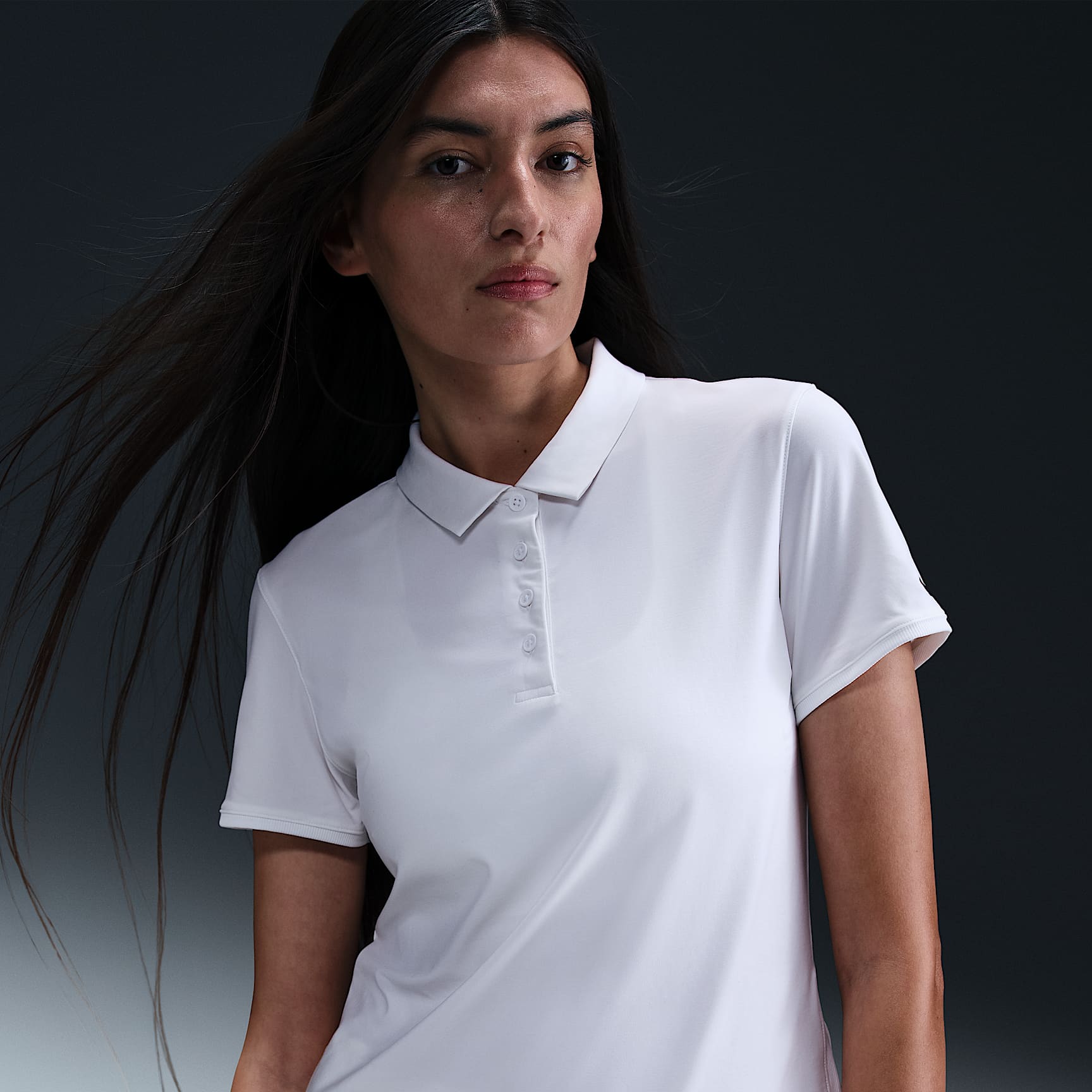 Polo de golf de manga corta Dri-FIT para mujer Nike Victory
