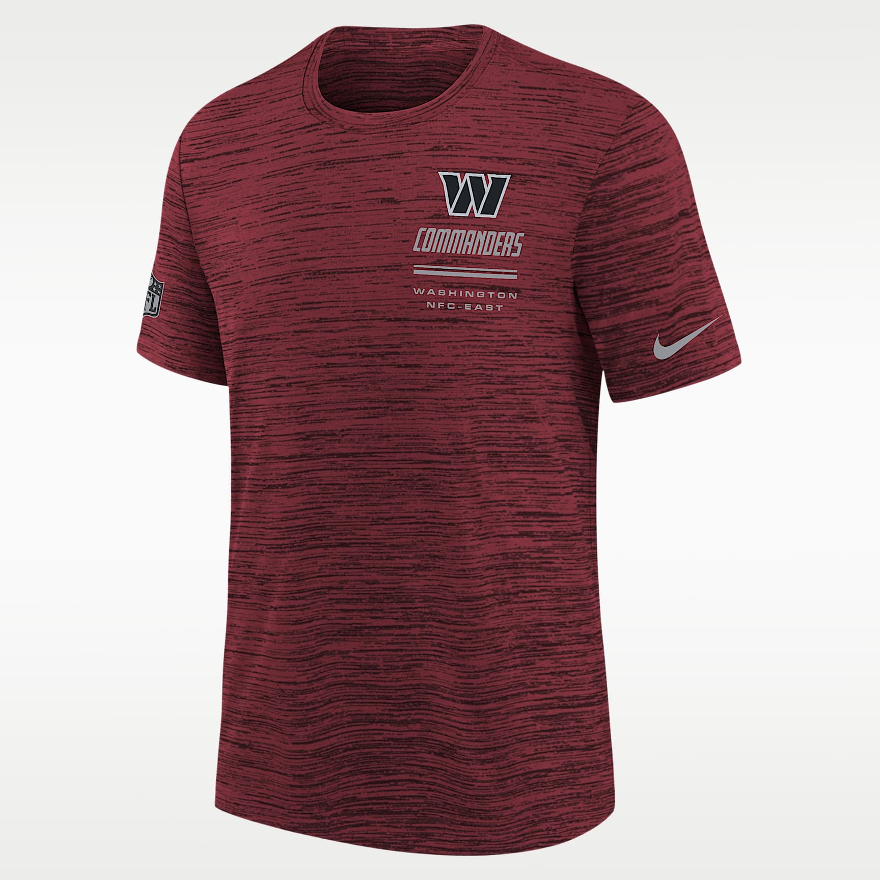Playera Nike Dri-FIT de la NFL para niños talla grande Washington Commanders Sideline Team Issue Velocity