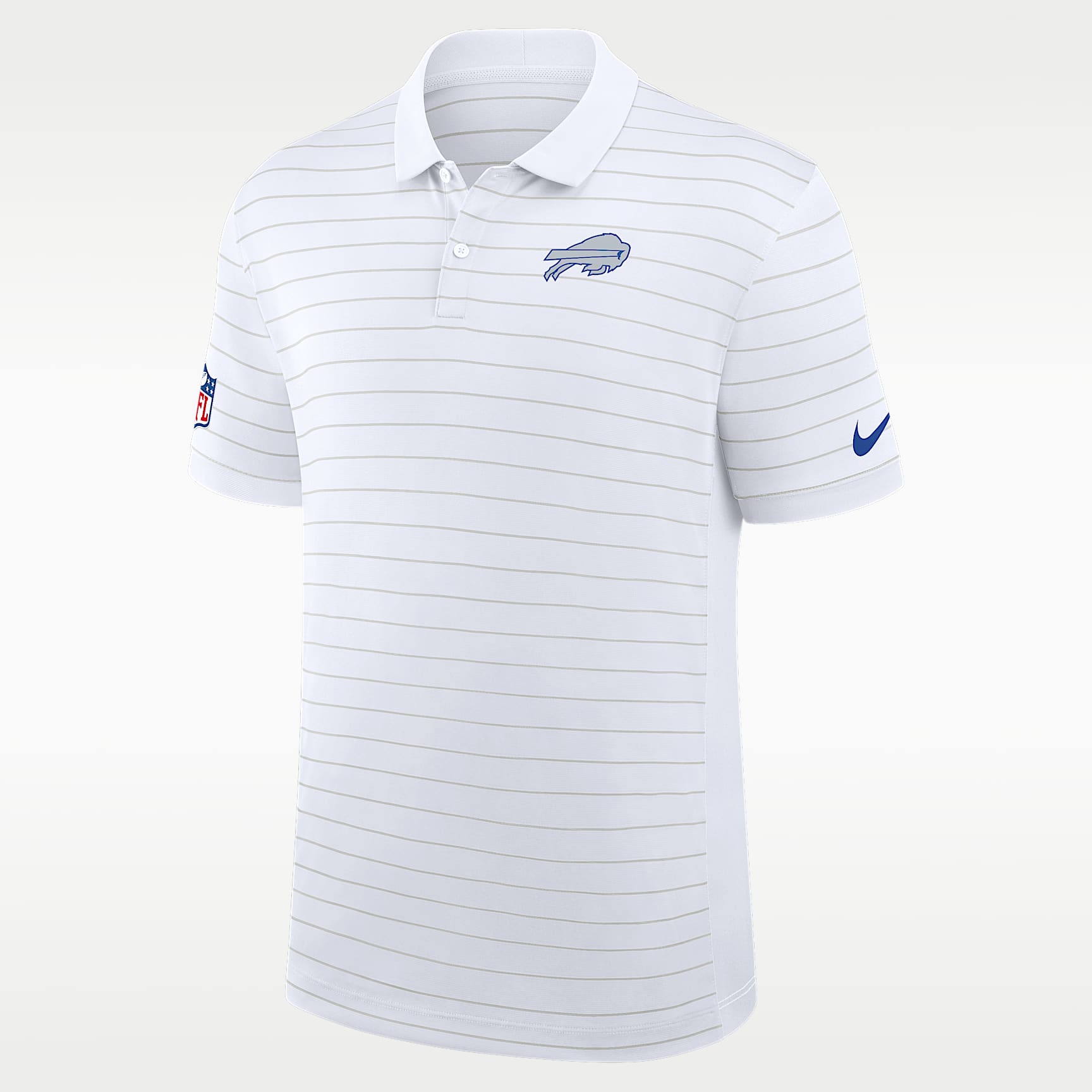 Buffalo Bills Rivalries Collection Sideline Victory Striped Men's Nike Dri-FIT NFL Polo