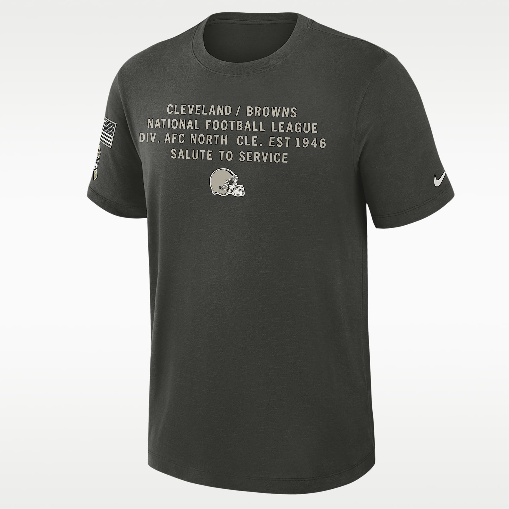 Playera Nike Dri-FIT de la NFL para hombre Cleveland Browns Salute to Service Slub